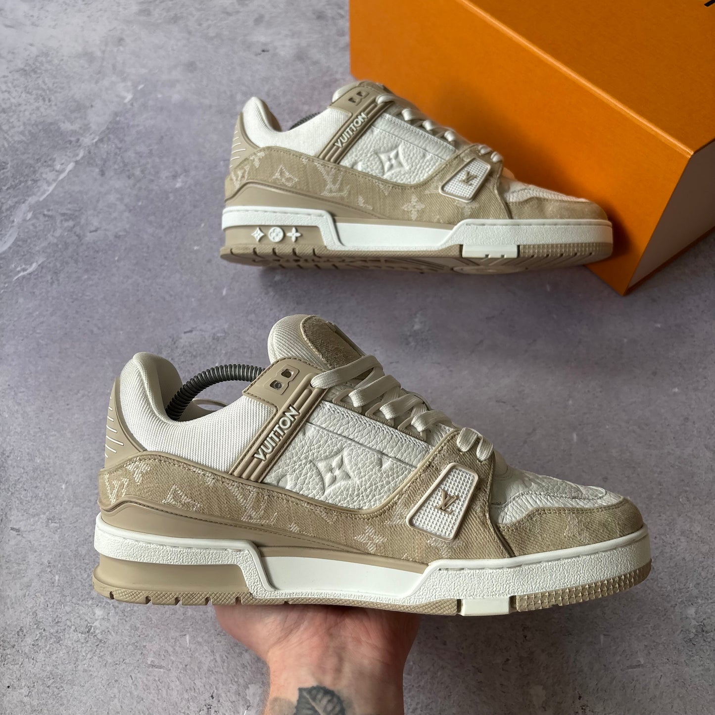 Louis Vuitton Denim Trainers - Fits UK 8.5