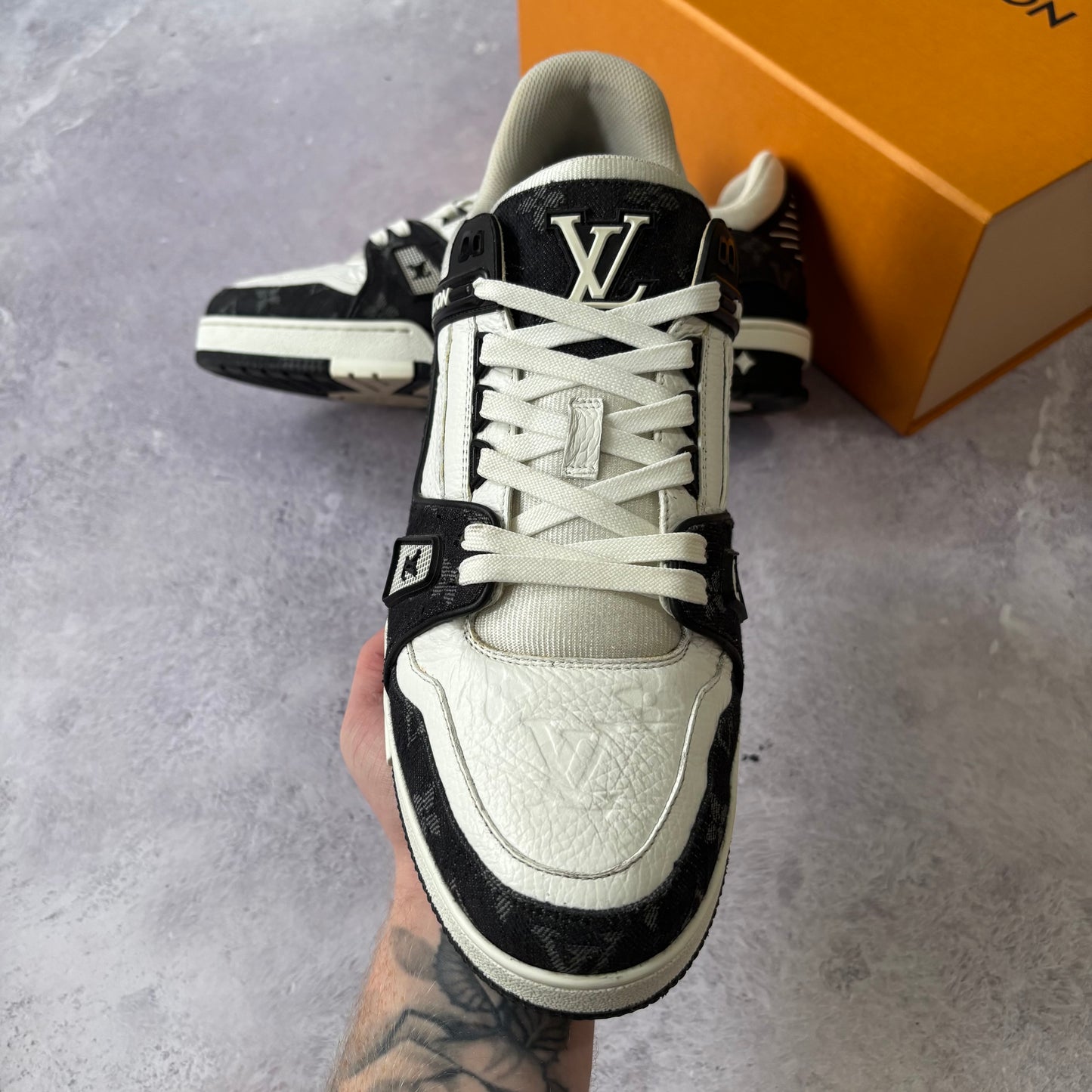 Louis Vuitton Denim Trainers - Fits UK 10.5