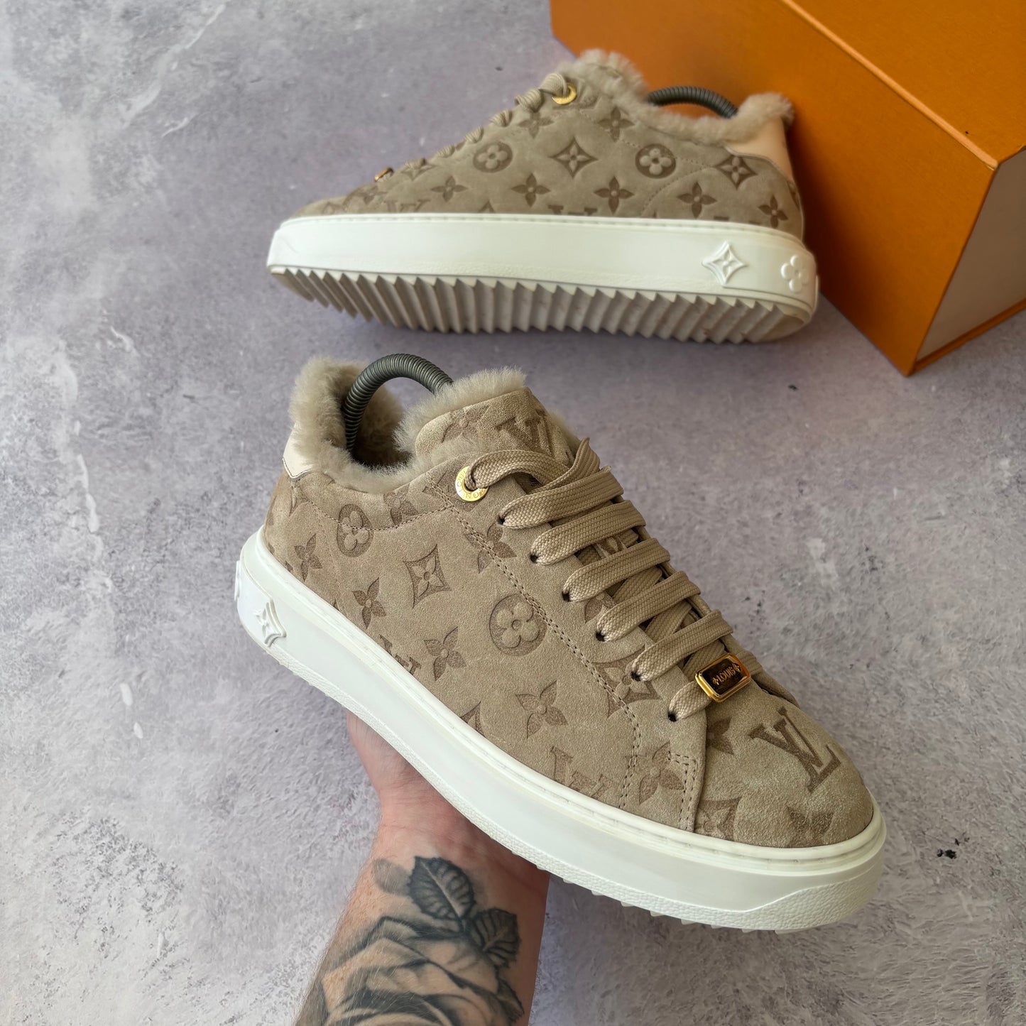 Womens Louis Vuitton Time Out Trainers - Fits UK 6