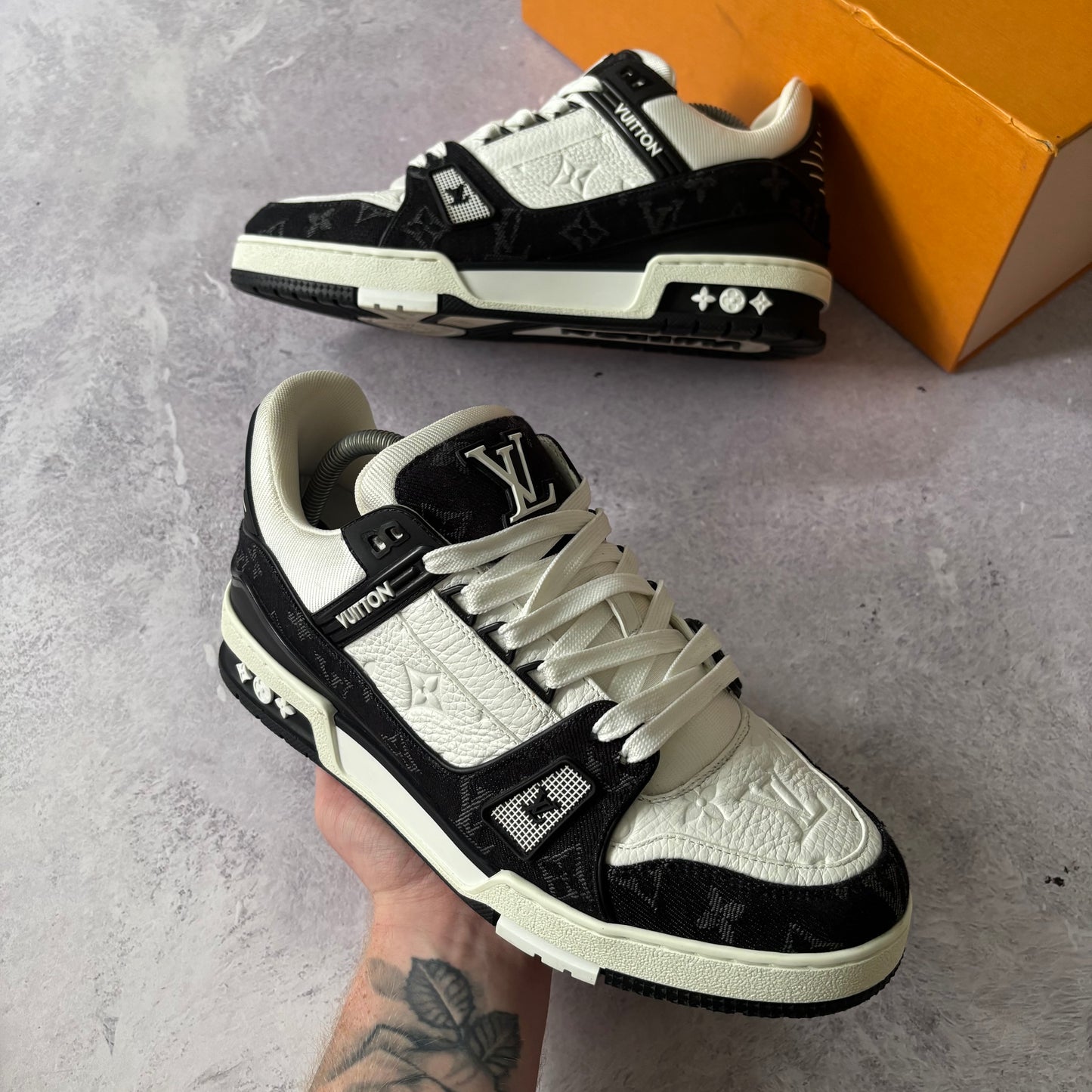 Louis Vuitton Denim Trainers - Fits UK 8.5
