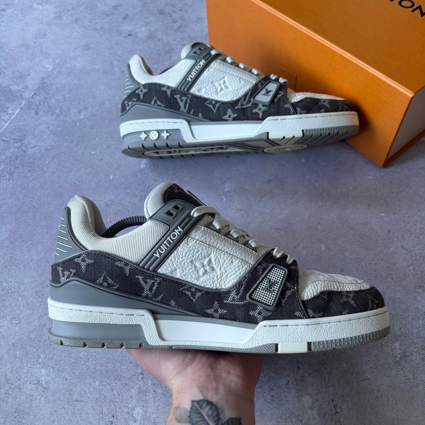 Louis Vuitton Denim Trainers - Fits UK 9