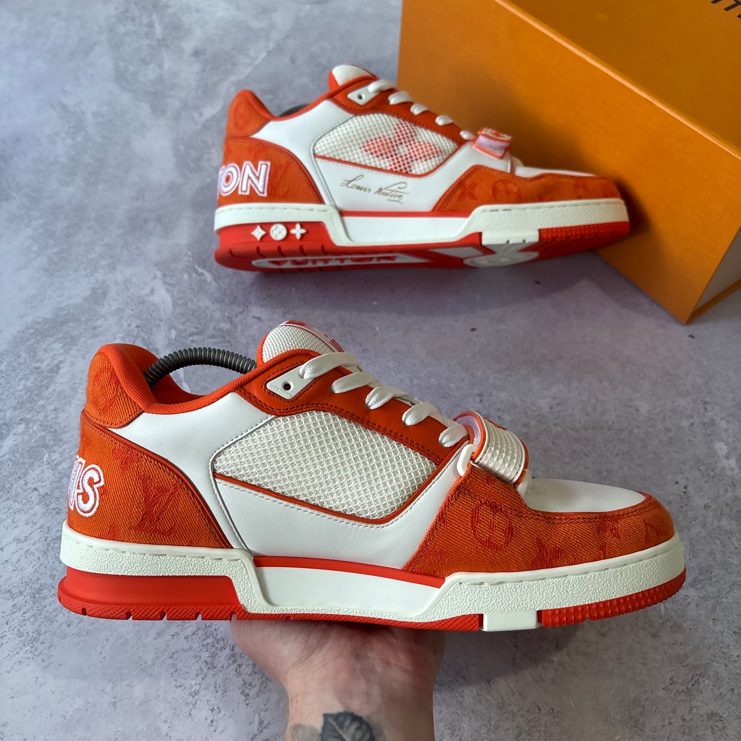 Louis Vuitton Denim Trainers - Fits UK 10