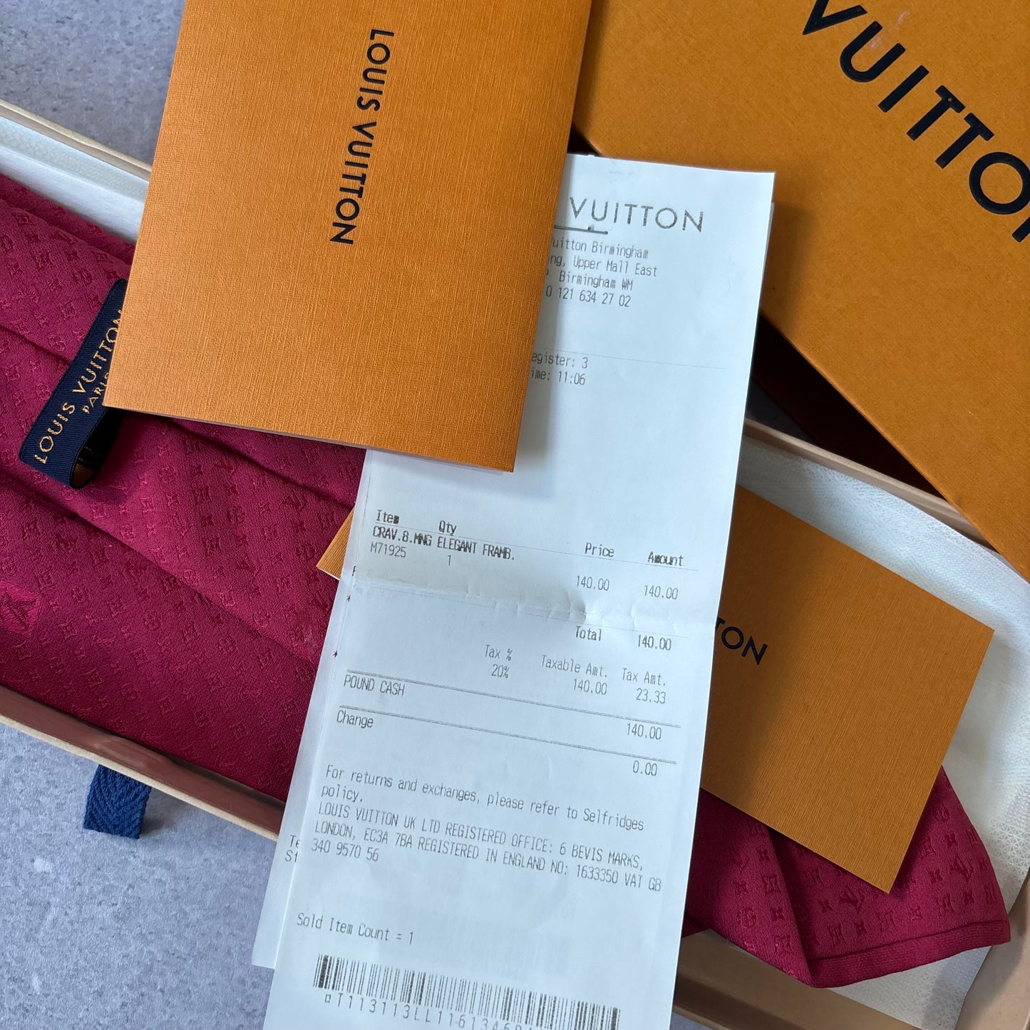 Brand New Louis Vuitton Tie
