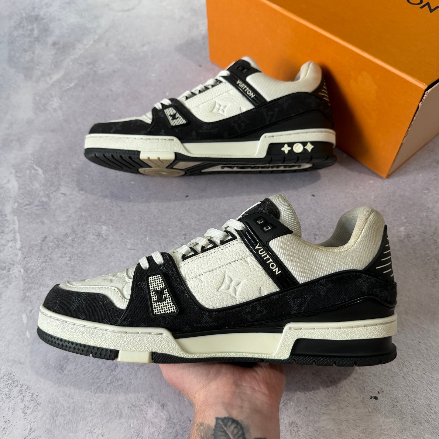 Louis Vuitton Denim Trainers - Fits UK 11.5/12
