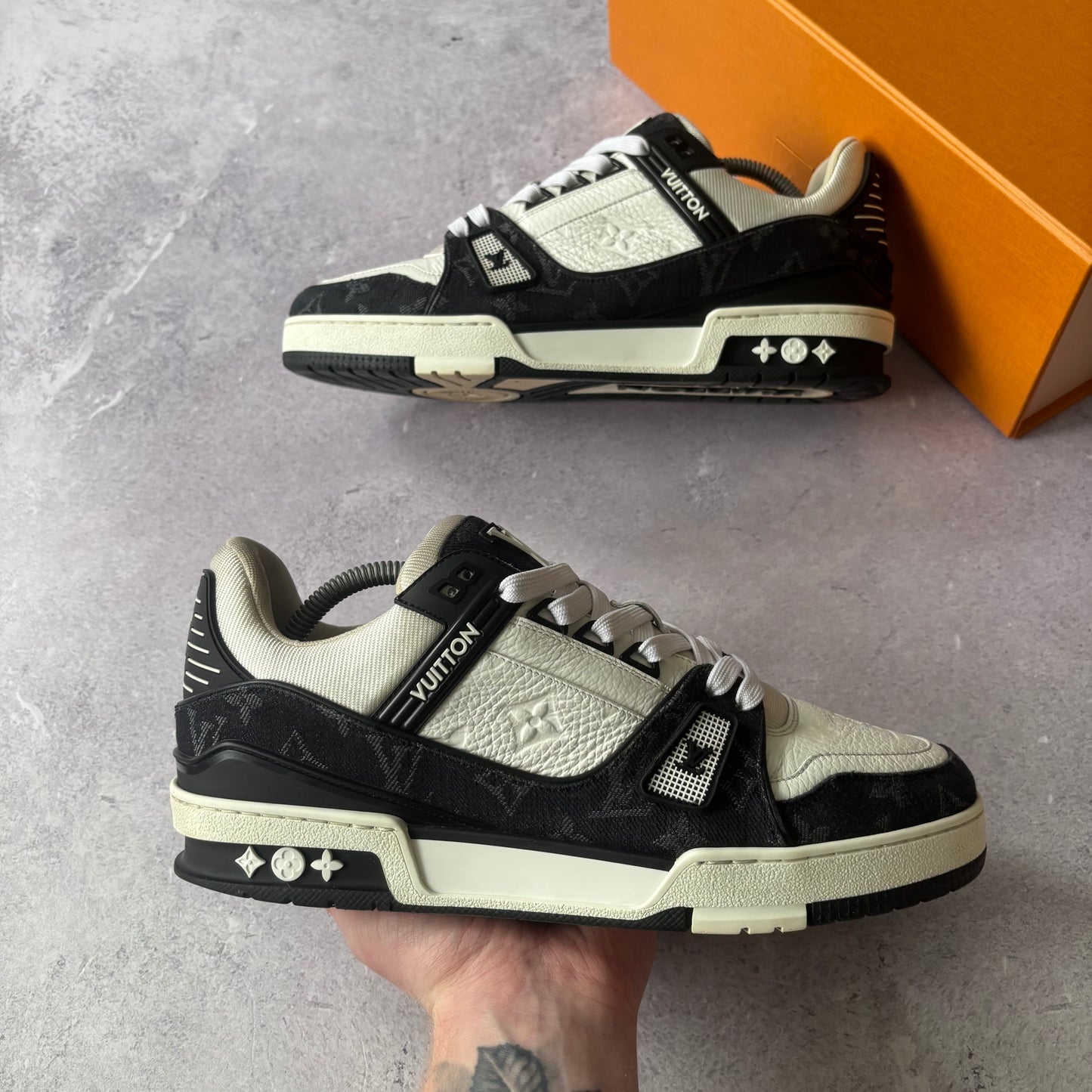 Louis Vuitton Denim Trainers - Fits UK 8.5