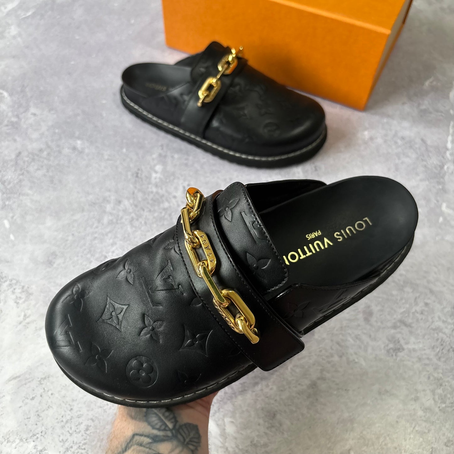 Womens Louis Vuitton Cosy Flat Comfort Clogs - Fits UK 6