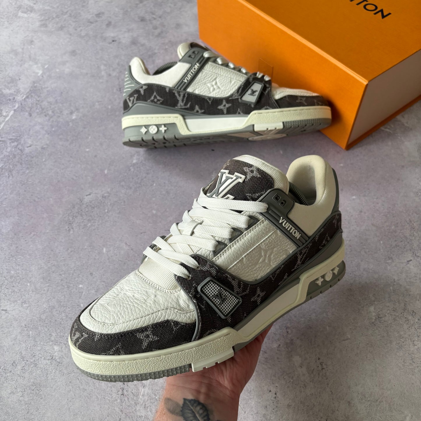 Louis Vuitton Denim Trainers - Fits UK 8