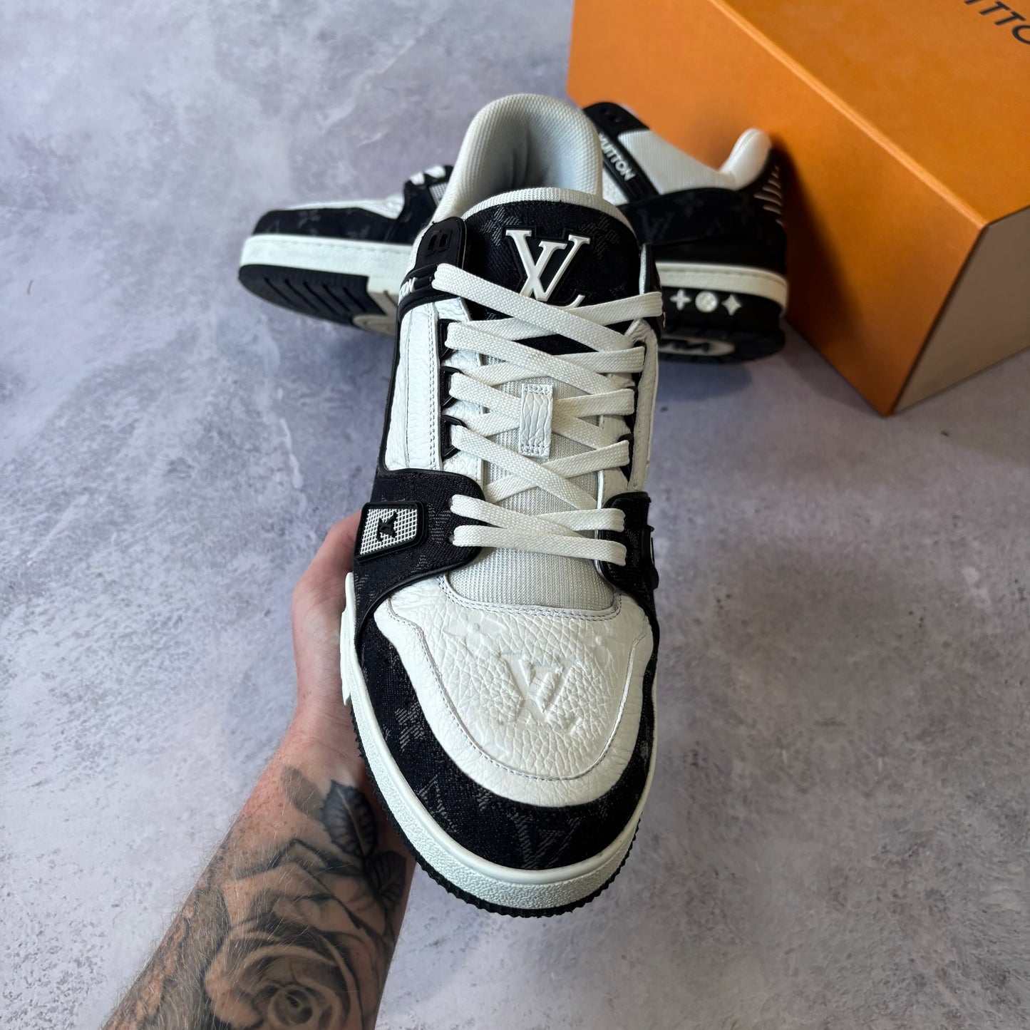 Louis Vuitton Denim Trainers - Fits UK 10