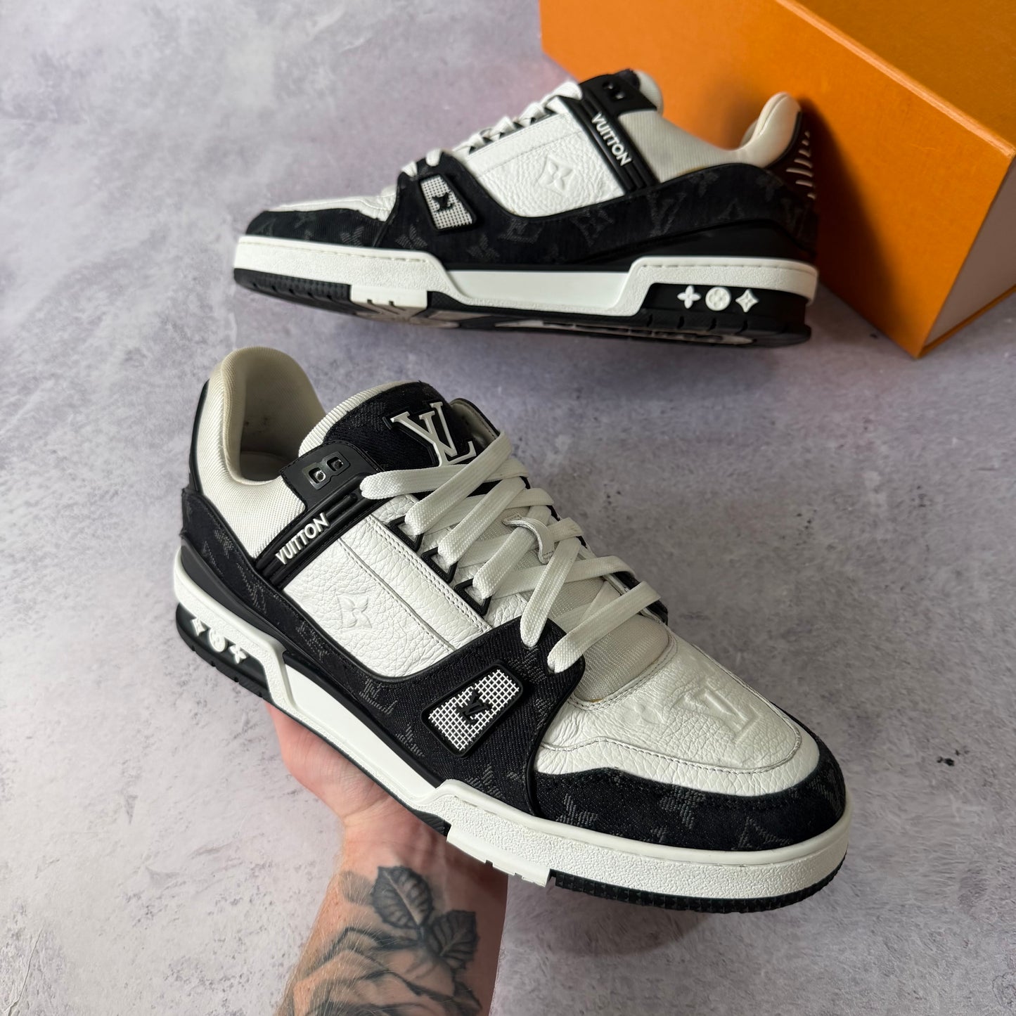 Louis Vuitton Denim Trainers - Fits UK 11