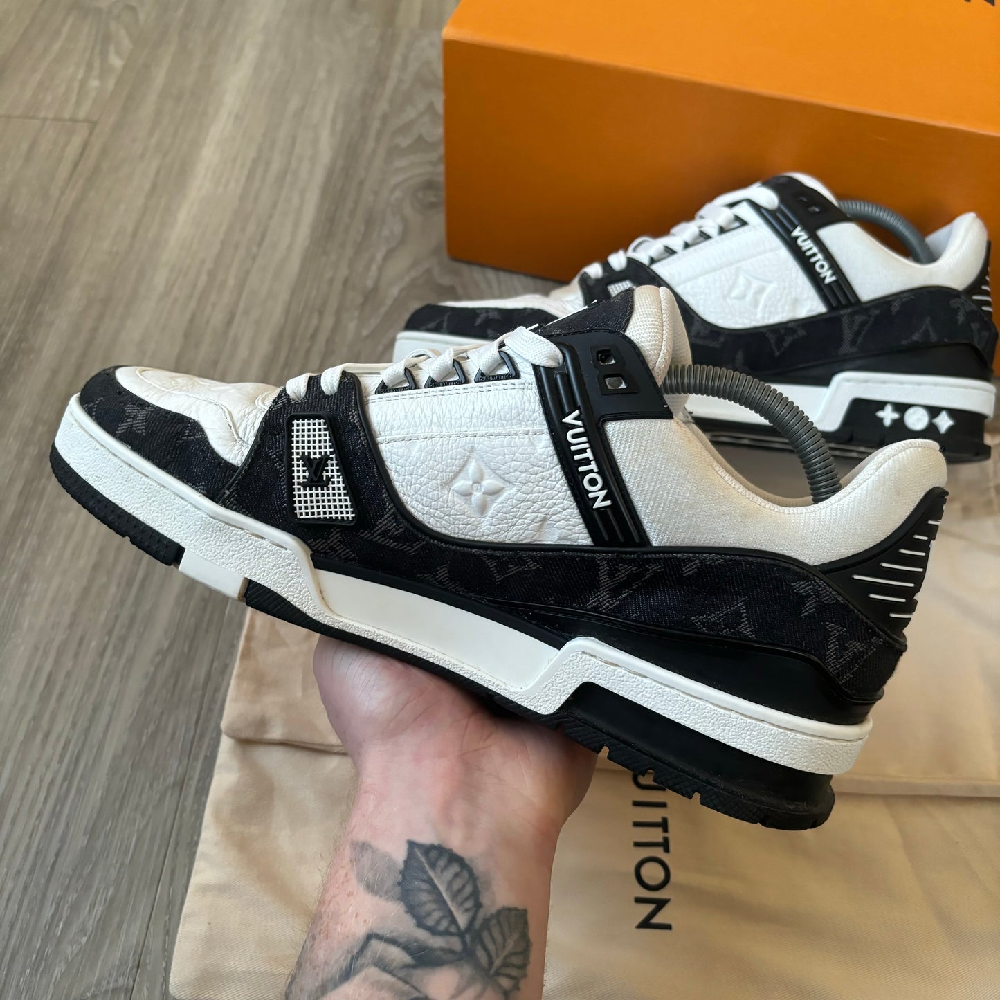 Louis Vuitton Denim Trainers UK 9