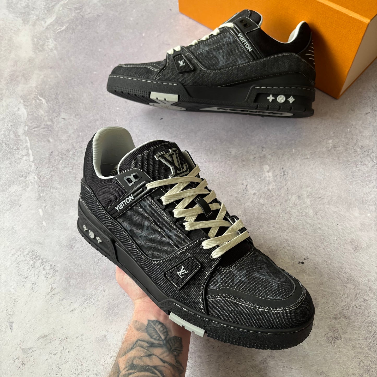 Louis Vuitton Denim Trainers - Fits UK 10.5/11