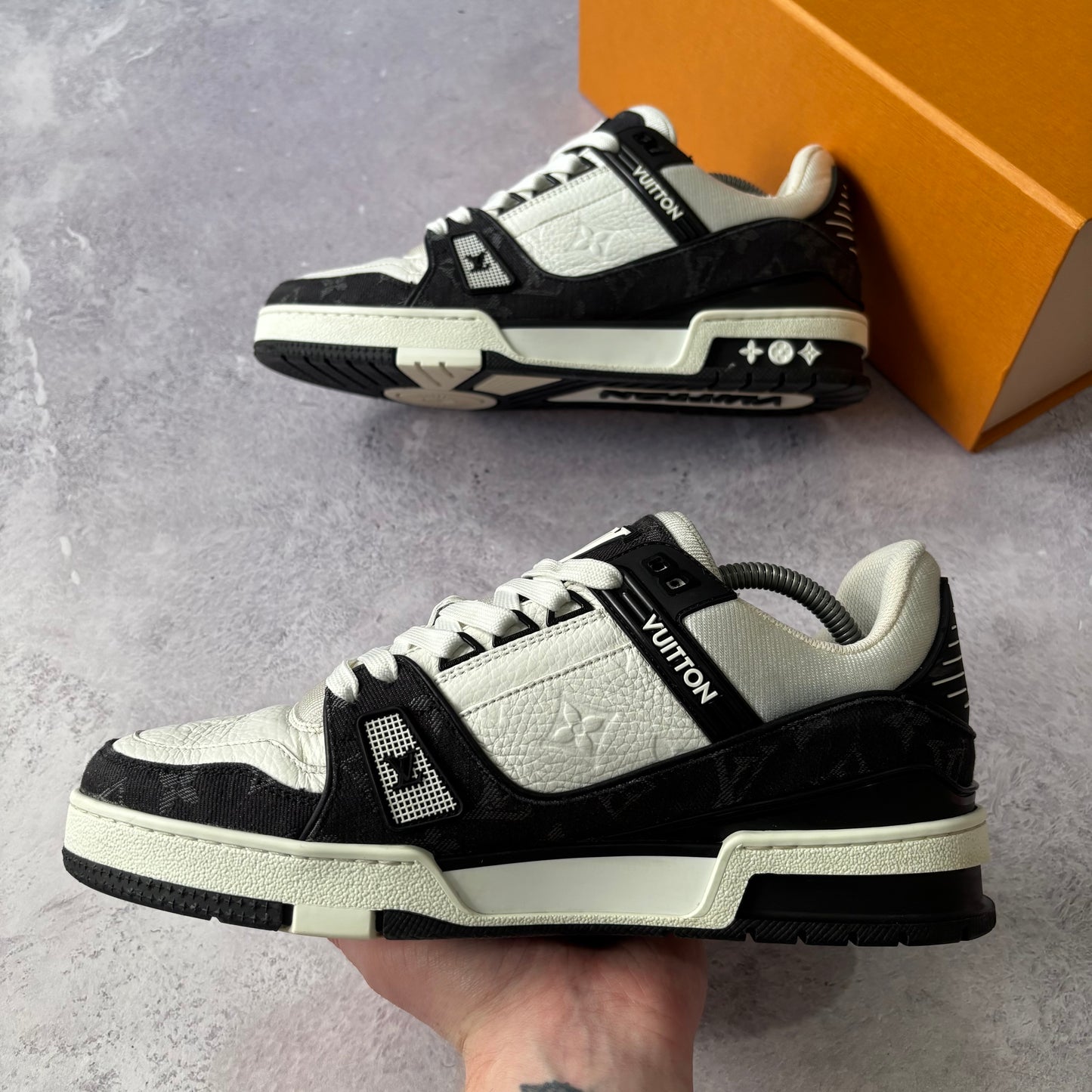 Louis Vuitton Denim Trainers - Fits UK 8