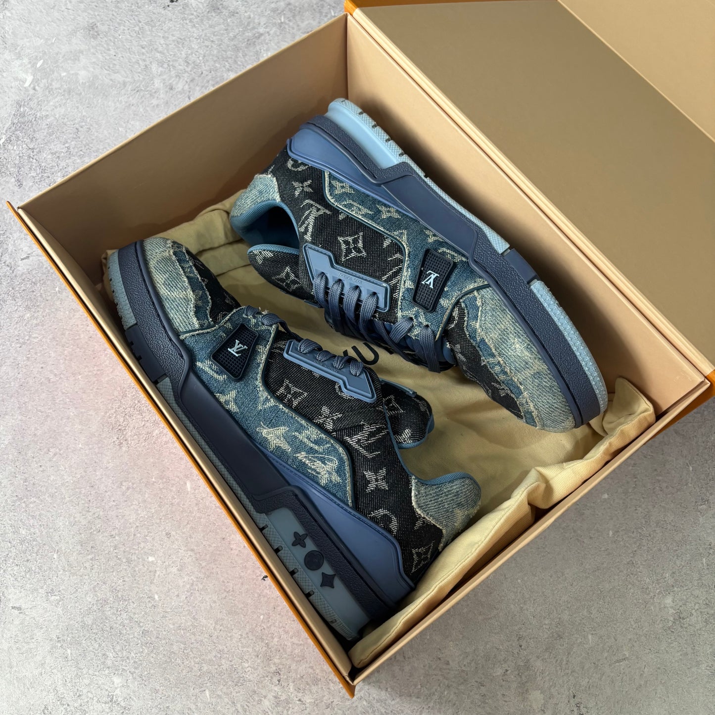 Louis Vuitton Denim Trainers - Fits UK 9