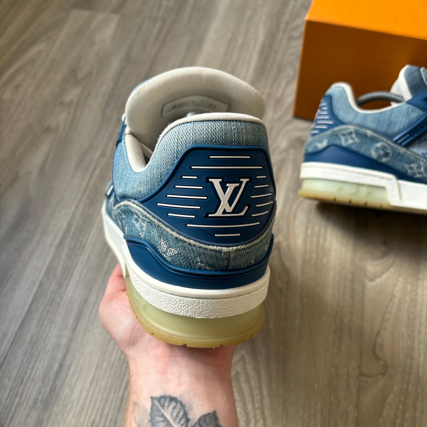 Louis Vuitton Denim Trainers UK 9.5