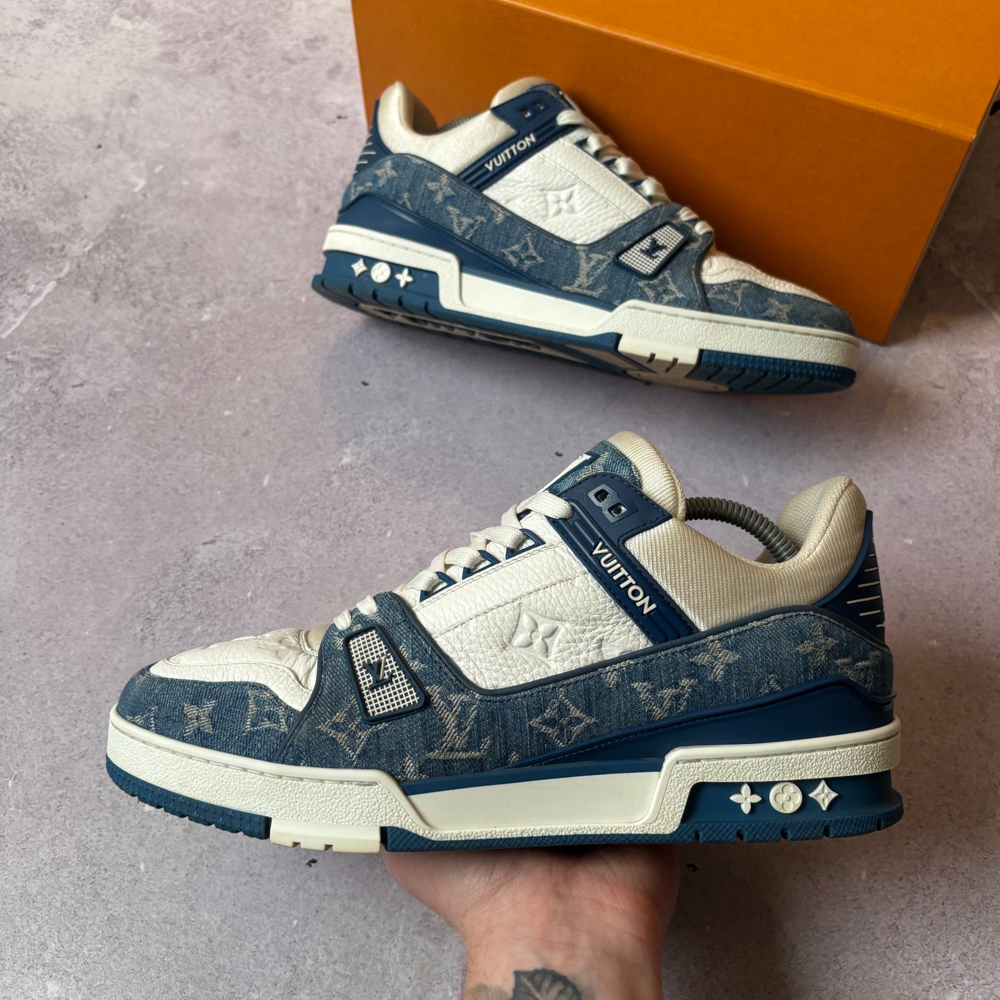 Louis Vuitton Denim Trainers - Fits UK 9