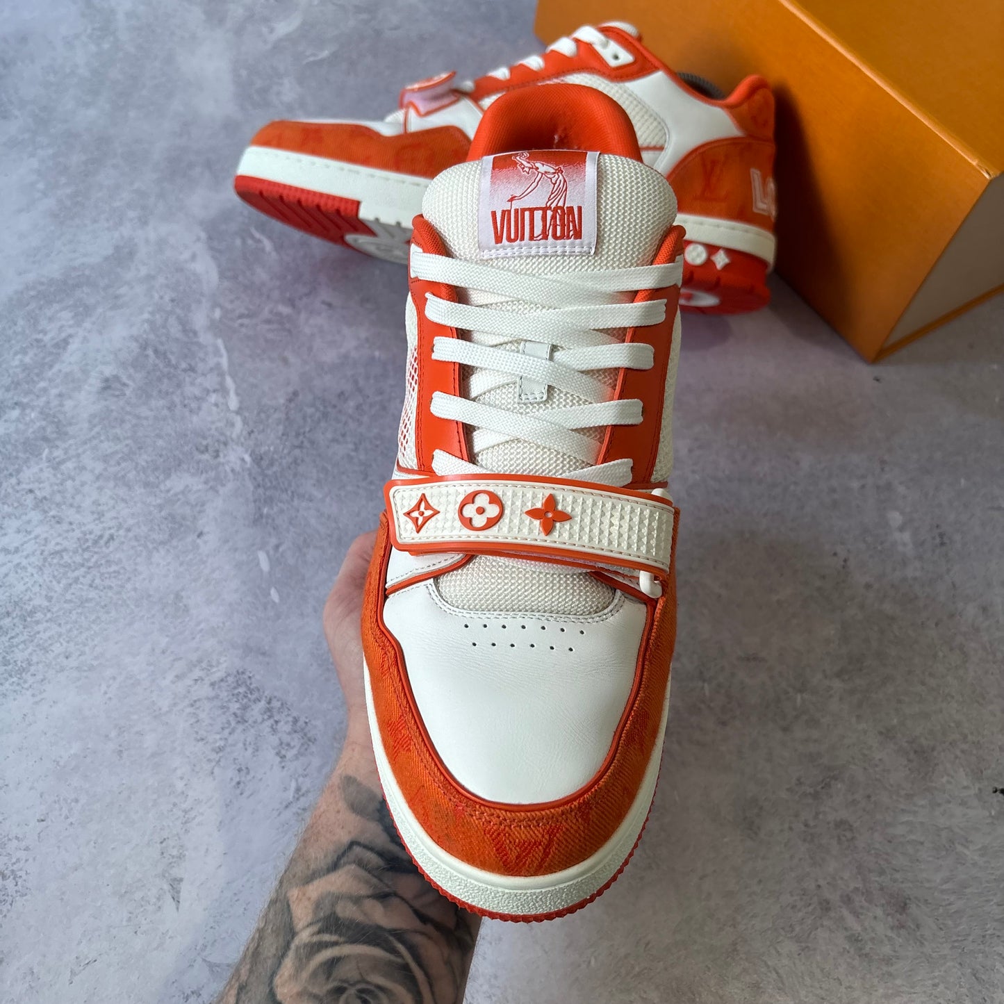Louis Vuitton Denim Trainers - Fits UK 10