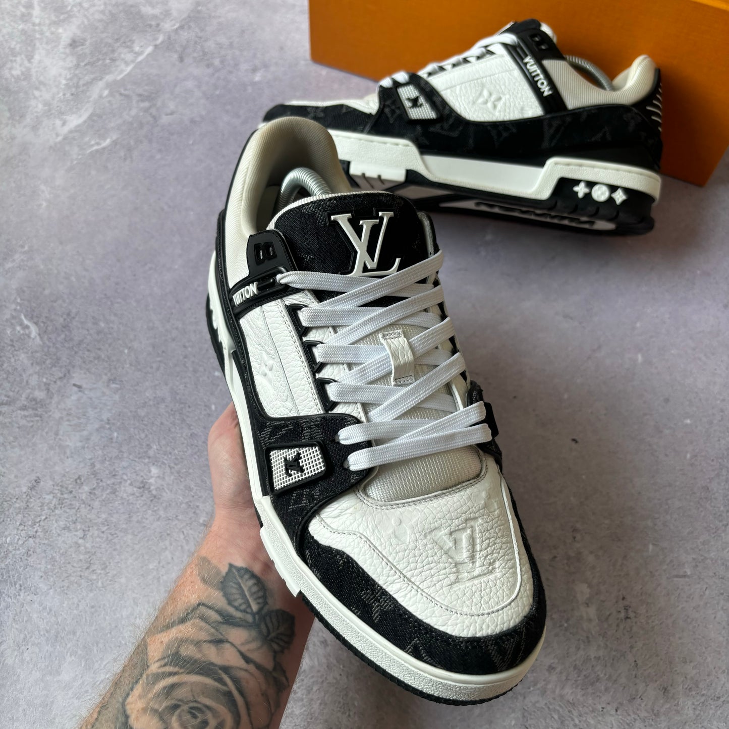 Louis Vuitton Denim Trainers - Fits UK 8.5
