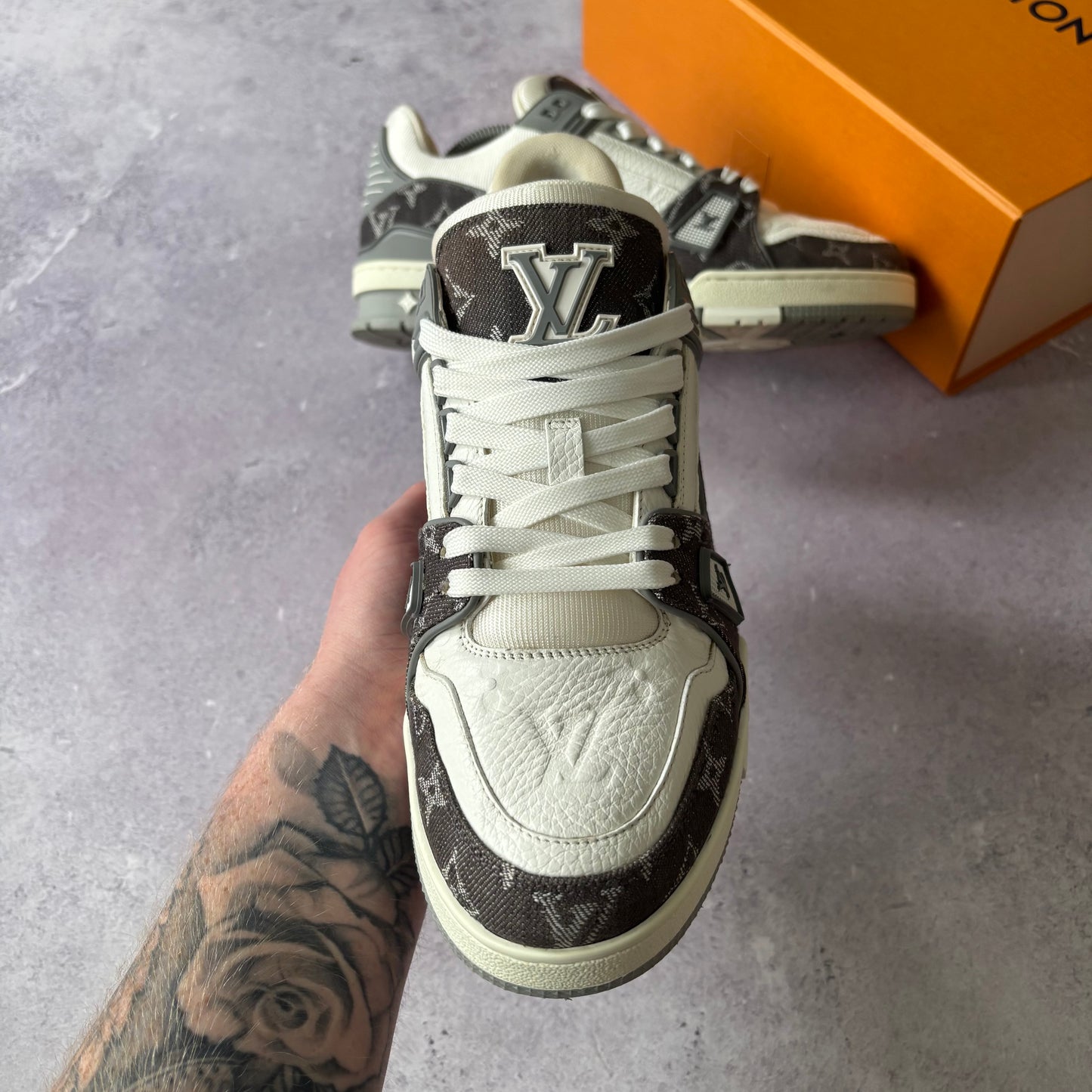 Louis Vuitton Denim Trainers - Fits UK 8