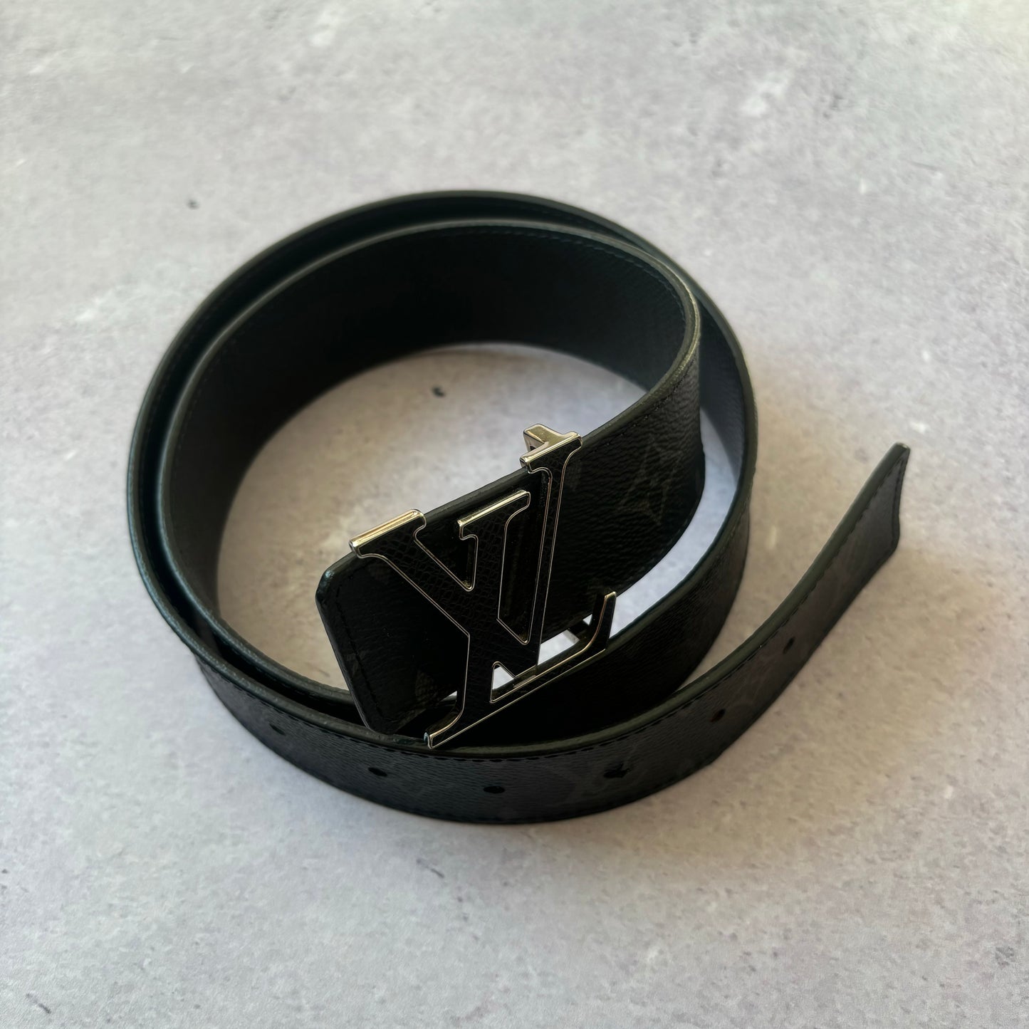 Louis Vuitton Black Monogram Belt - Fits Waist 30” - 32”