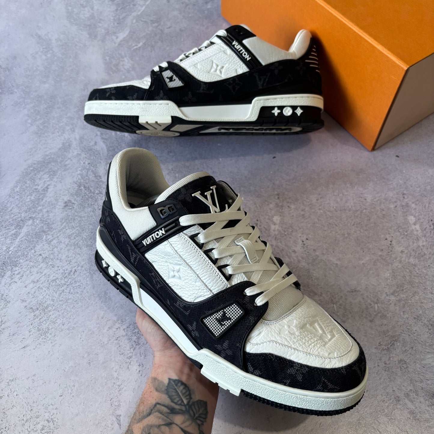 Louis Vuitton Denim Trainers - Fits UK 10