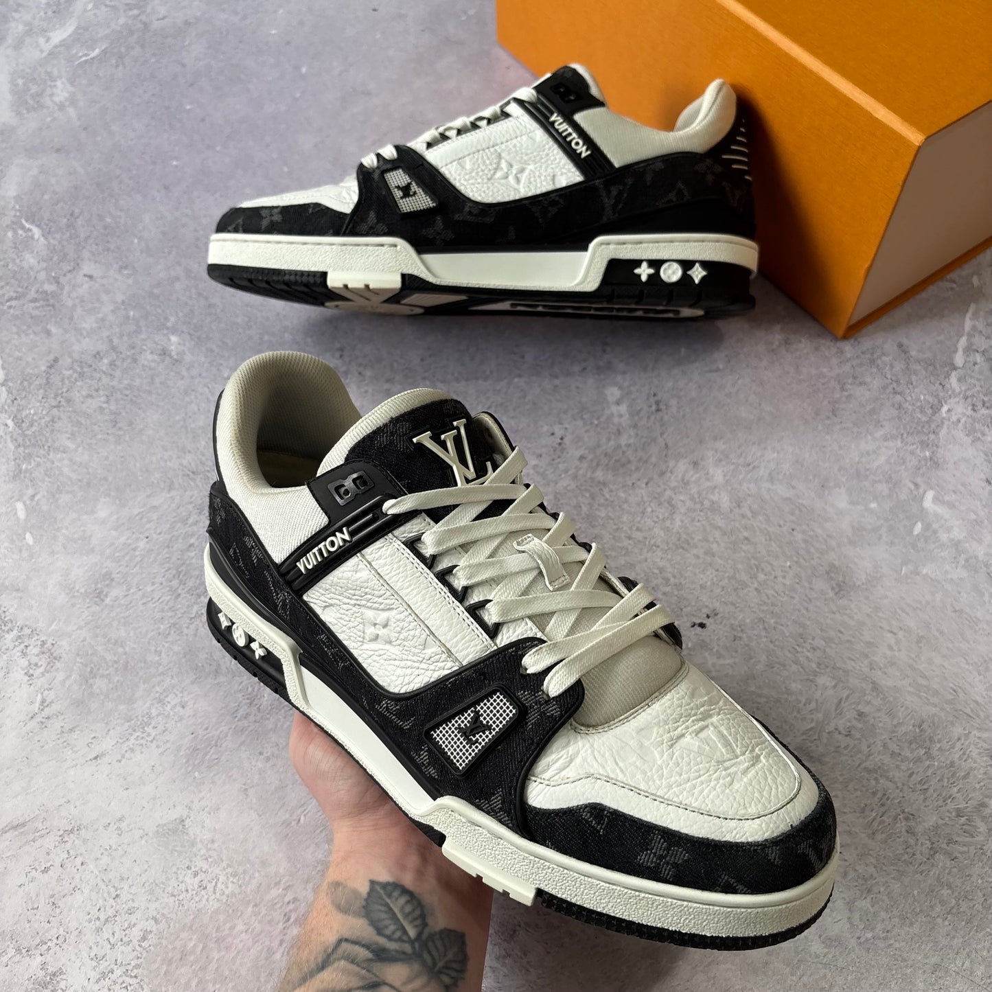 Louis Vuitton Denim Trainers - Fits UK 10.5