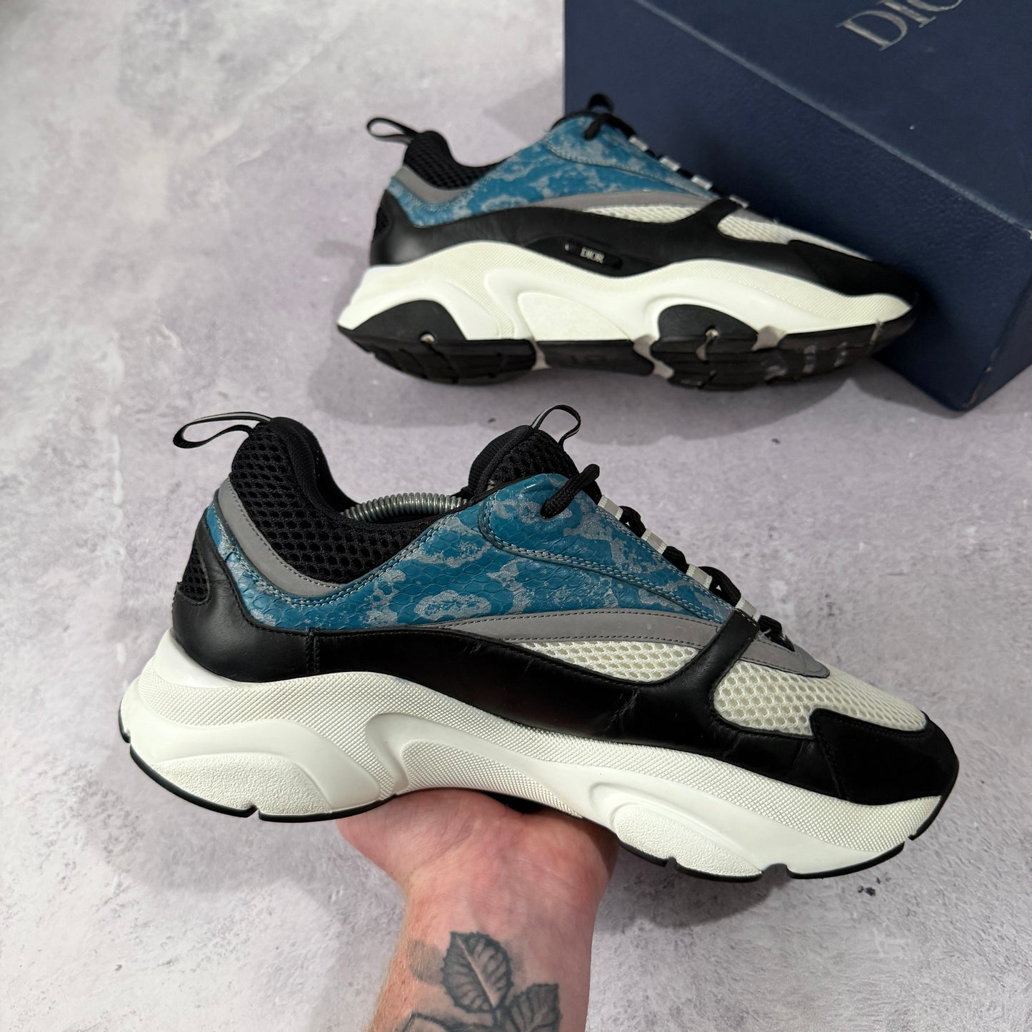Dior B22 Python Trainers - UK 10