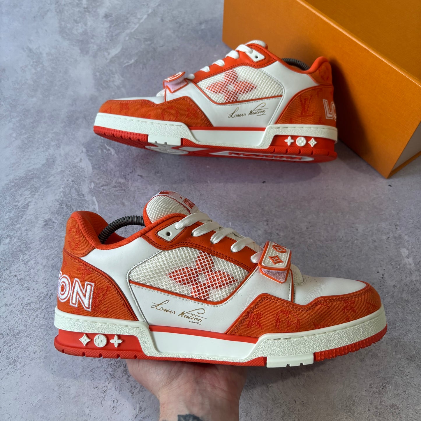 Louis Vuitton Denim Trainers - Fits UK 10