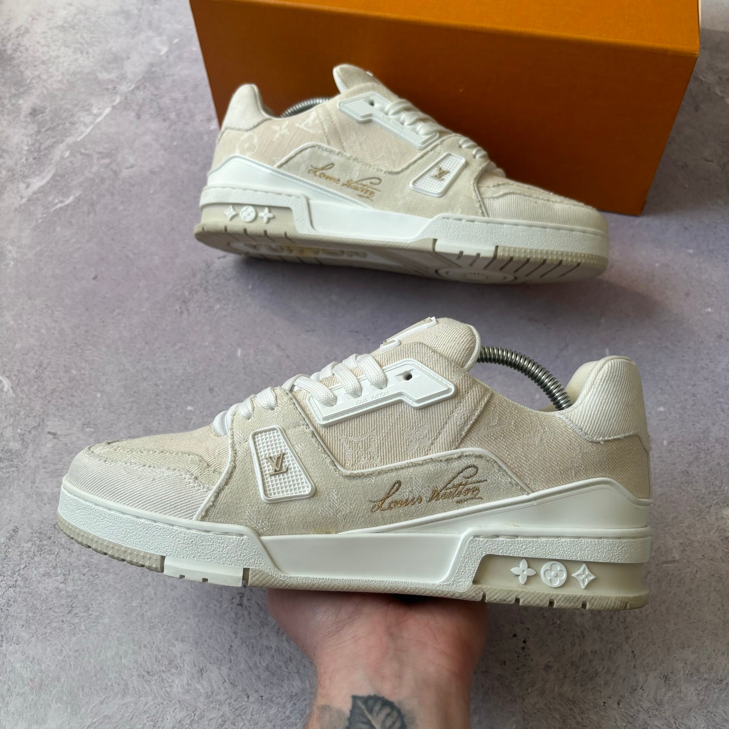 Louis Vuitton Denim Trainers - Fits UK 8.5