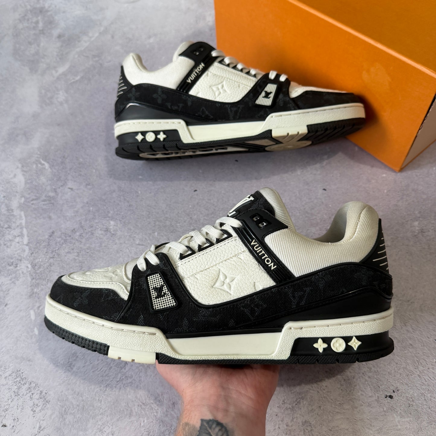 Louis Vuitton Denim Trainers - Fits UK 11.5/12