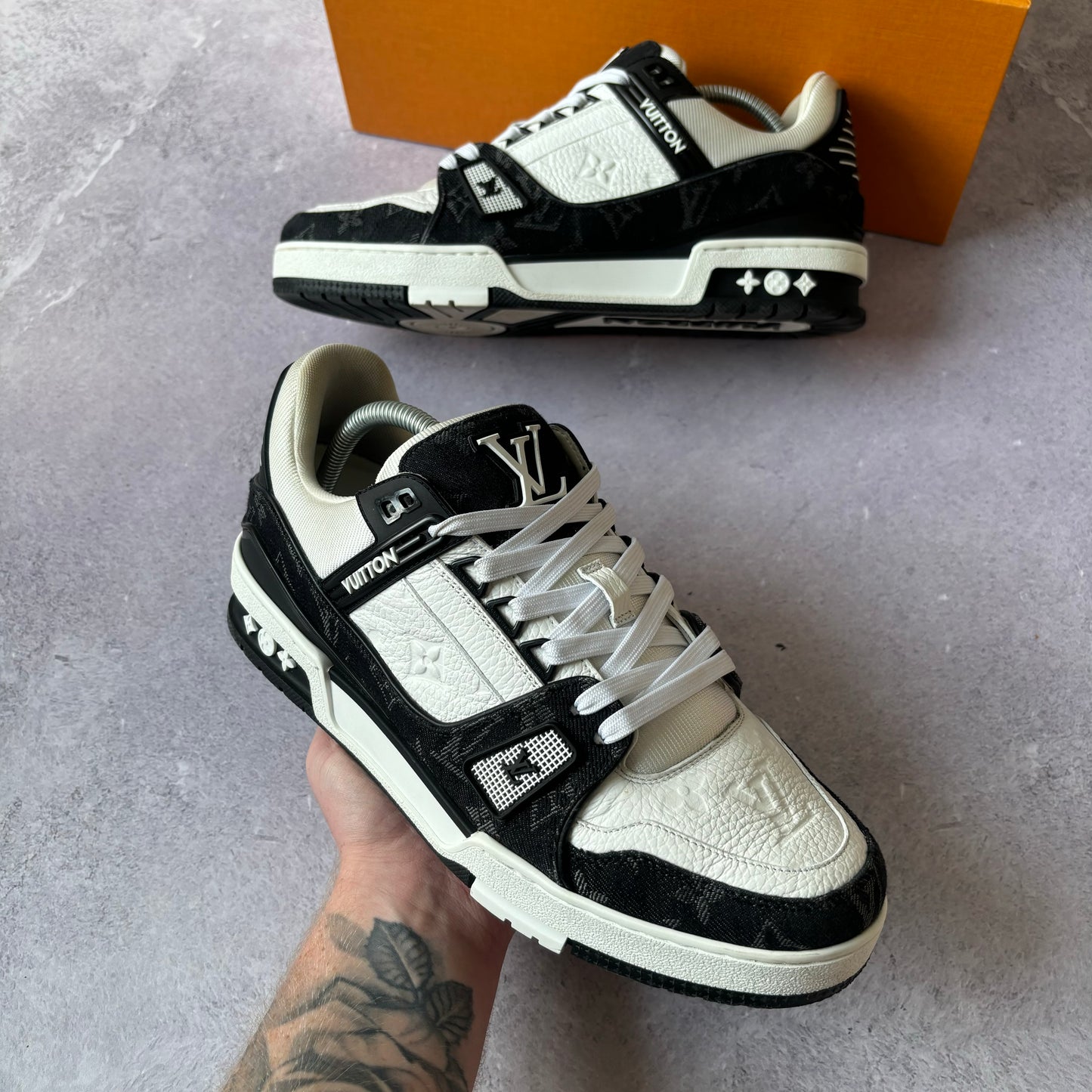 Louis Vuitton Denim Trainers - Fits UK 8.5