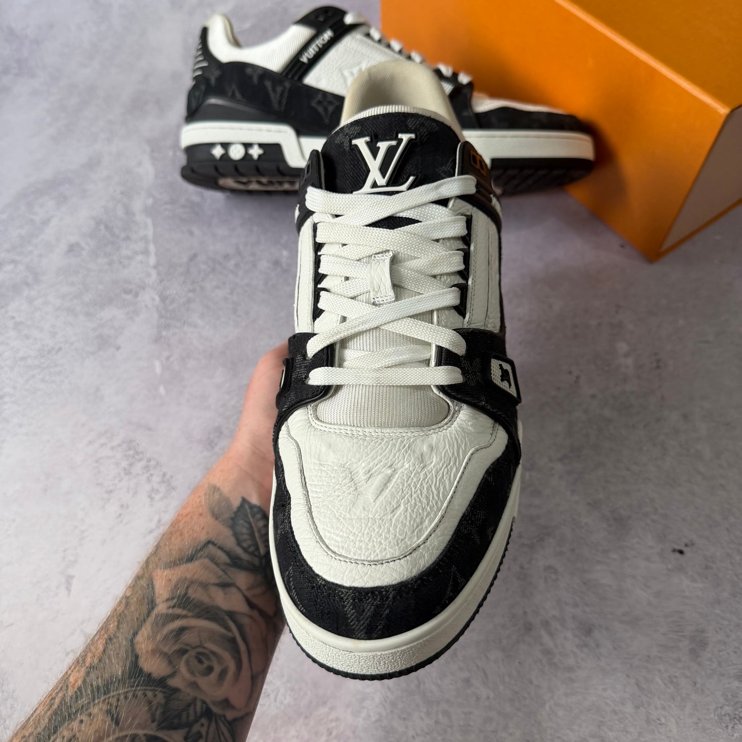 Louis Vuitton Denim Trainers - Fits UK 11