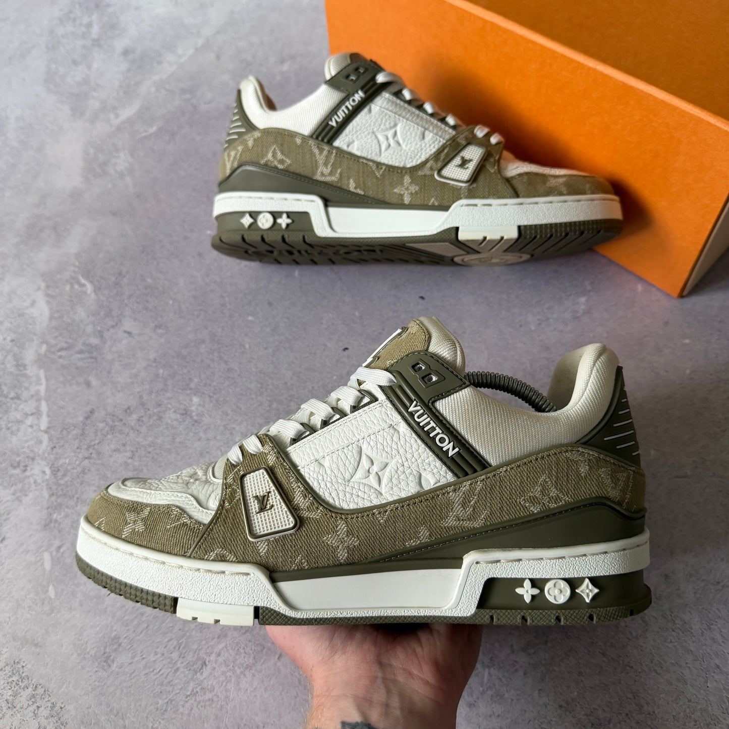 Louis Vuitton Denim Trainers - Fits UK 8