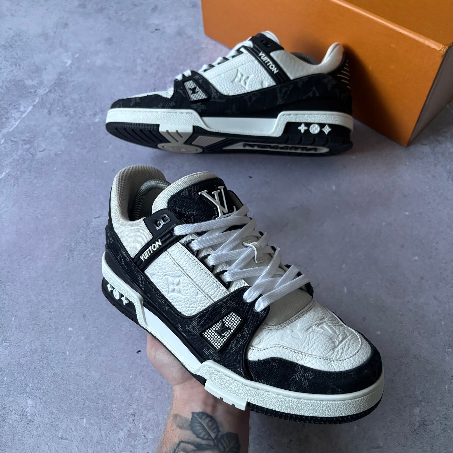 Louis Vuitton Denim Trainers - Fits UK 8