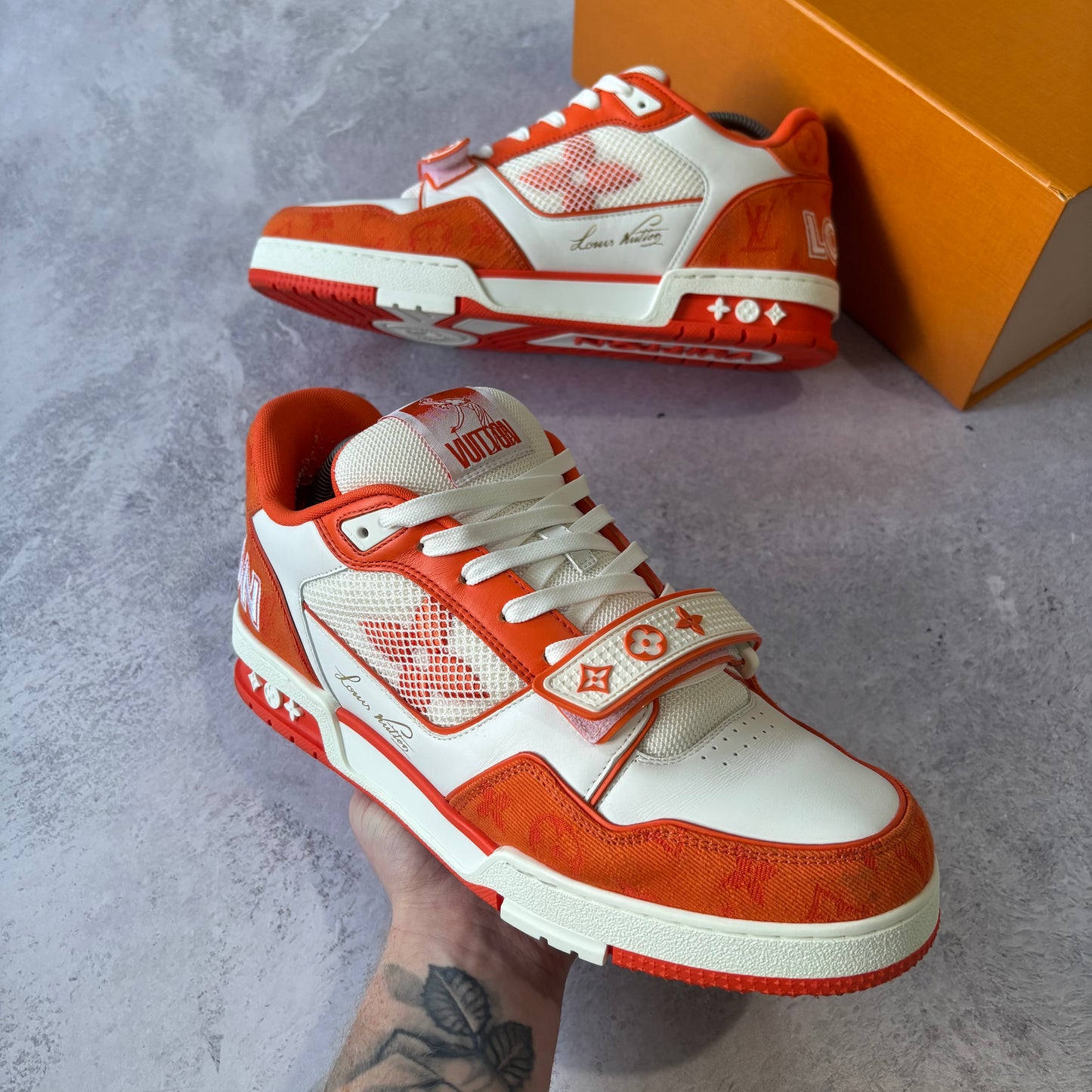 Louis Vuitton Denim Trainers - Fits UK 10