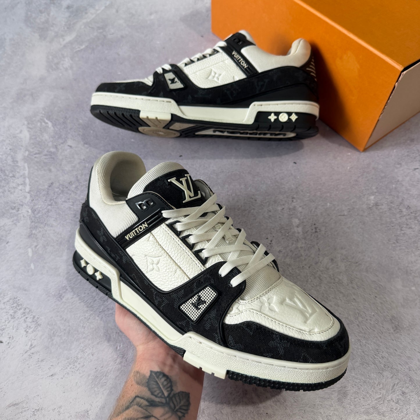 Louis Vuitton Denim Trainers - Fits UK 11.5/12
