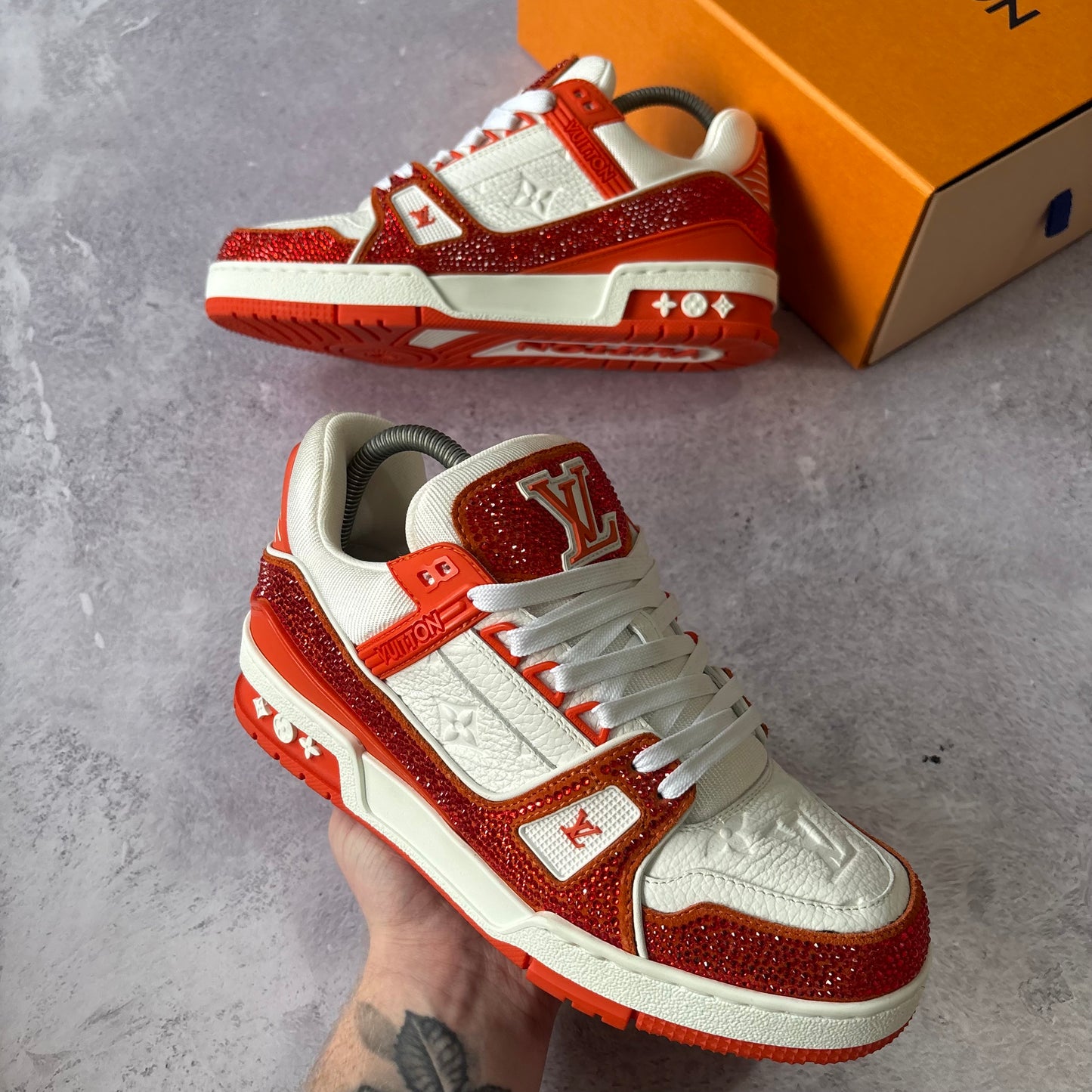 Womens Louis Vuitton Swarovski Trainers - Fits UK 5