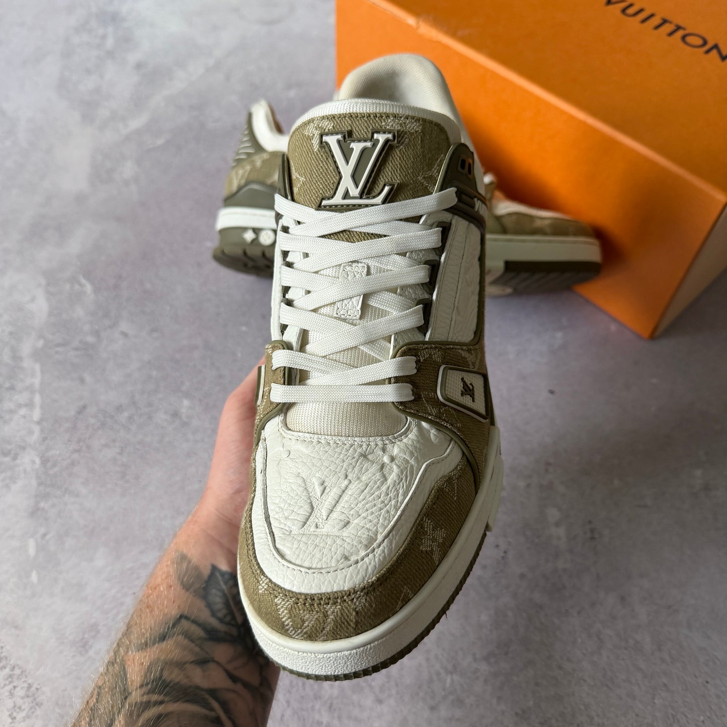Louis Vuitton Denim Trainers - Fits UK 8