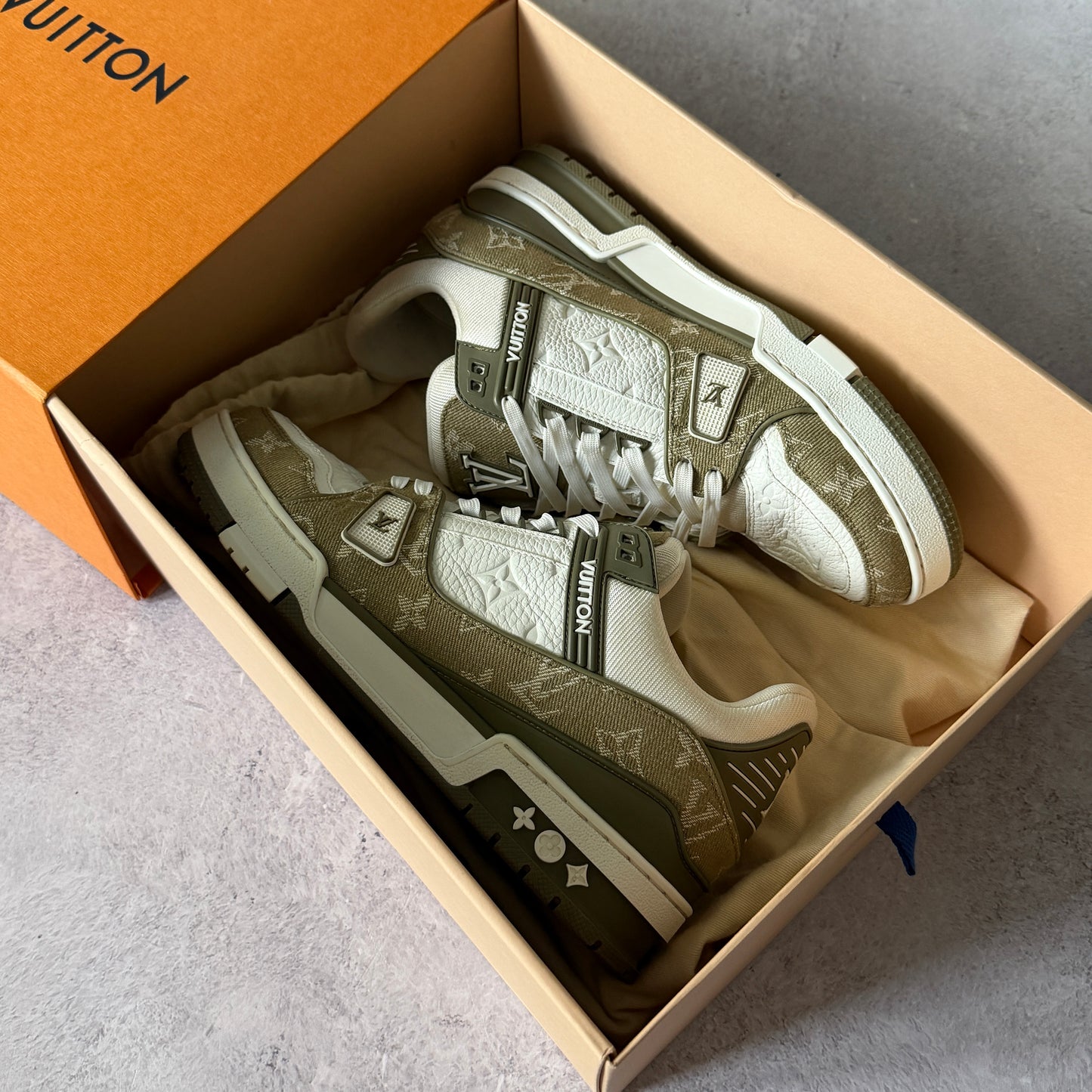 Louis Vuitton Denim Trainers - Fits UK 8