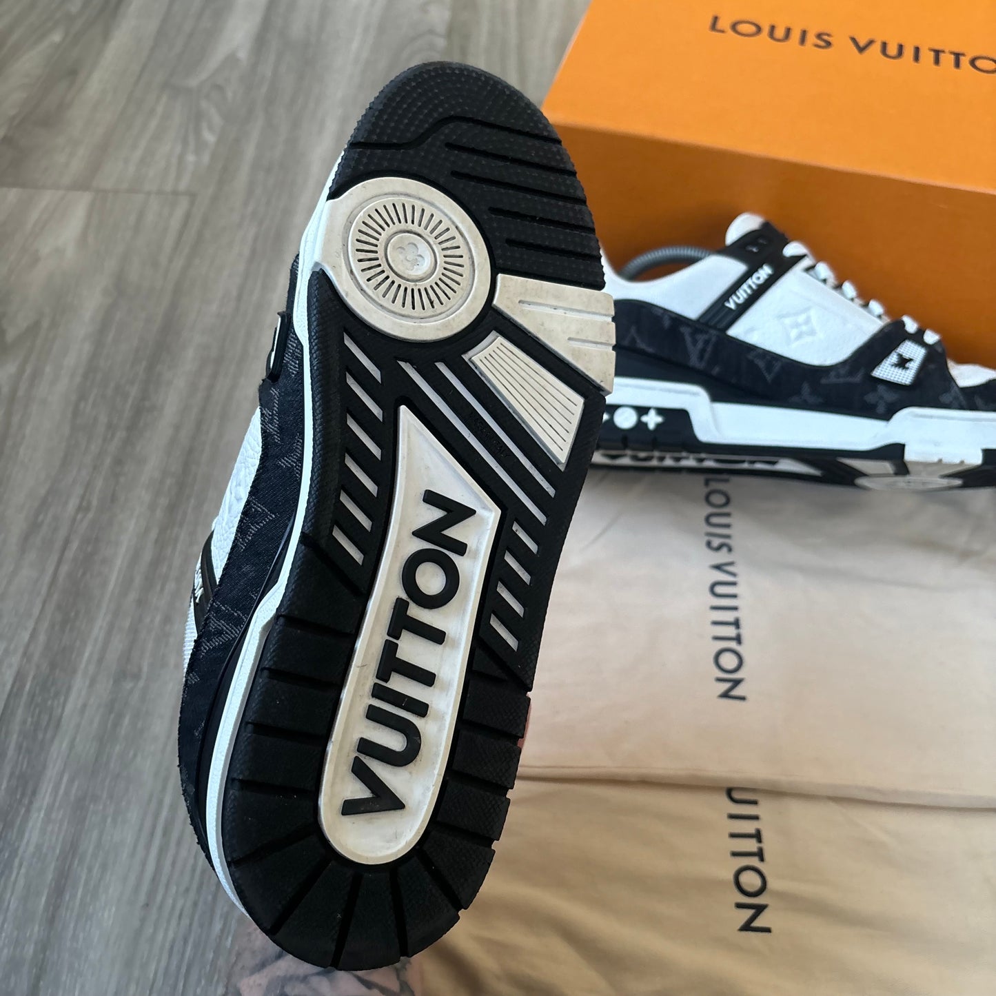 Louis Vuitton Denim Trainers UK 9