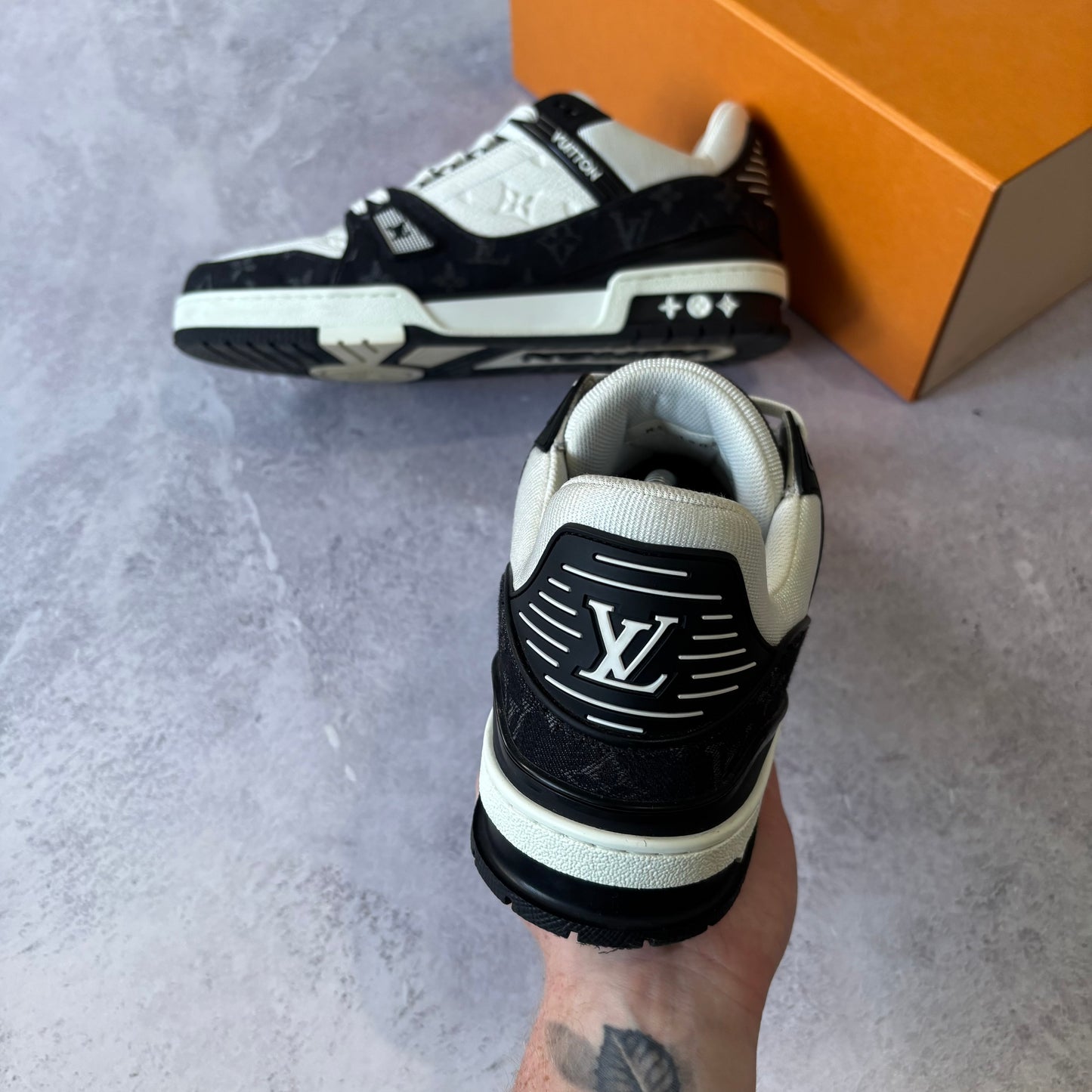 Louis Vuitton Denim Trainers - Fits UK 10
