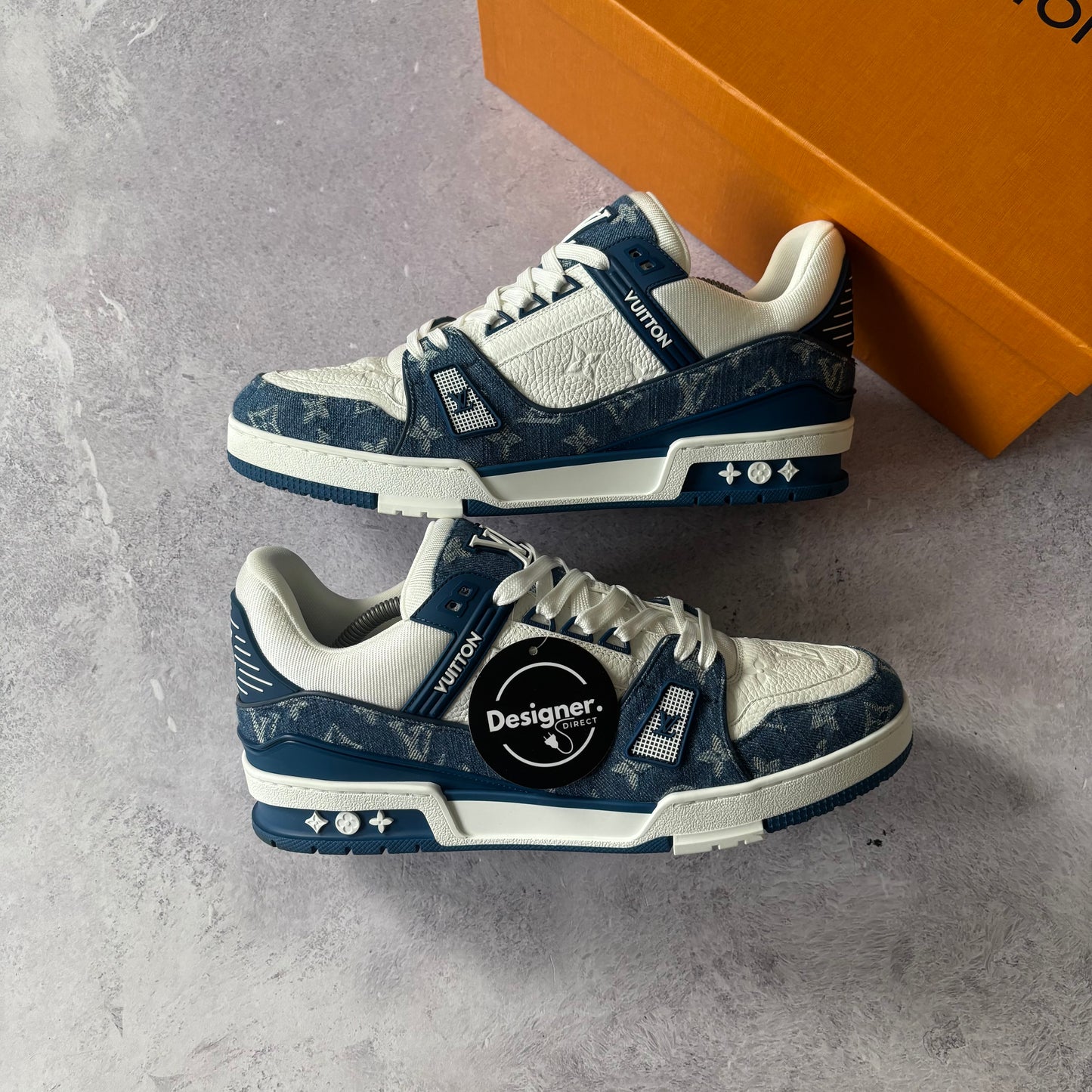 Louis Vuitton Denim Trainers - Fits UK 10