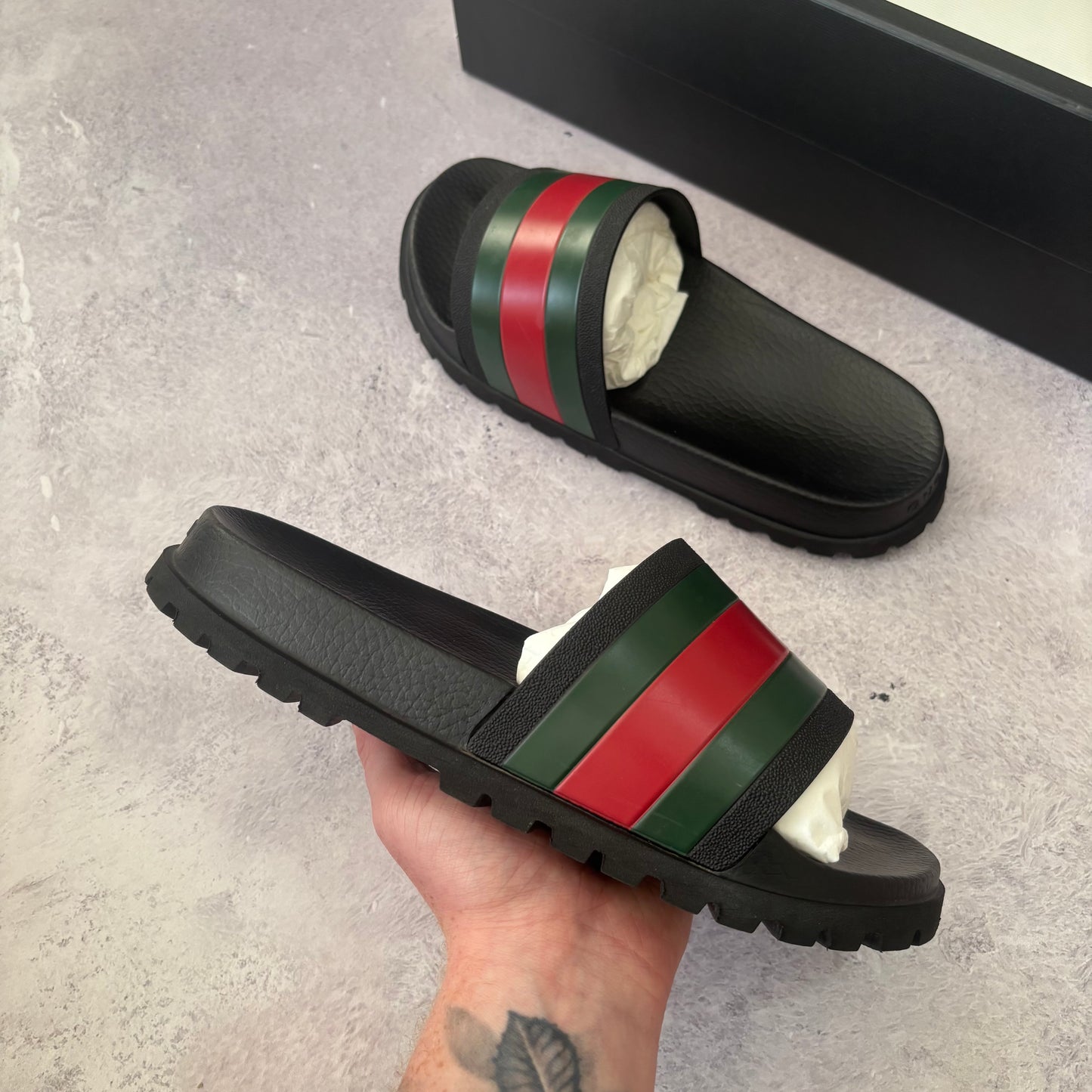 Gucci Web Sliders - UK 8