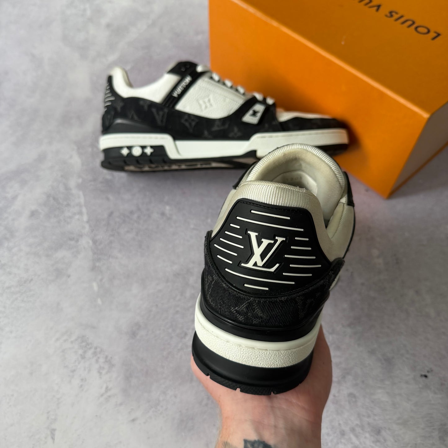 Louis Vuitton Denim Trainers - Fits UK 11