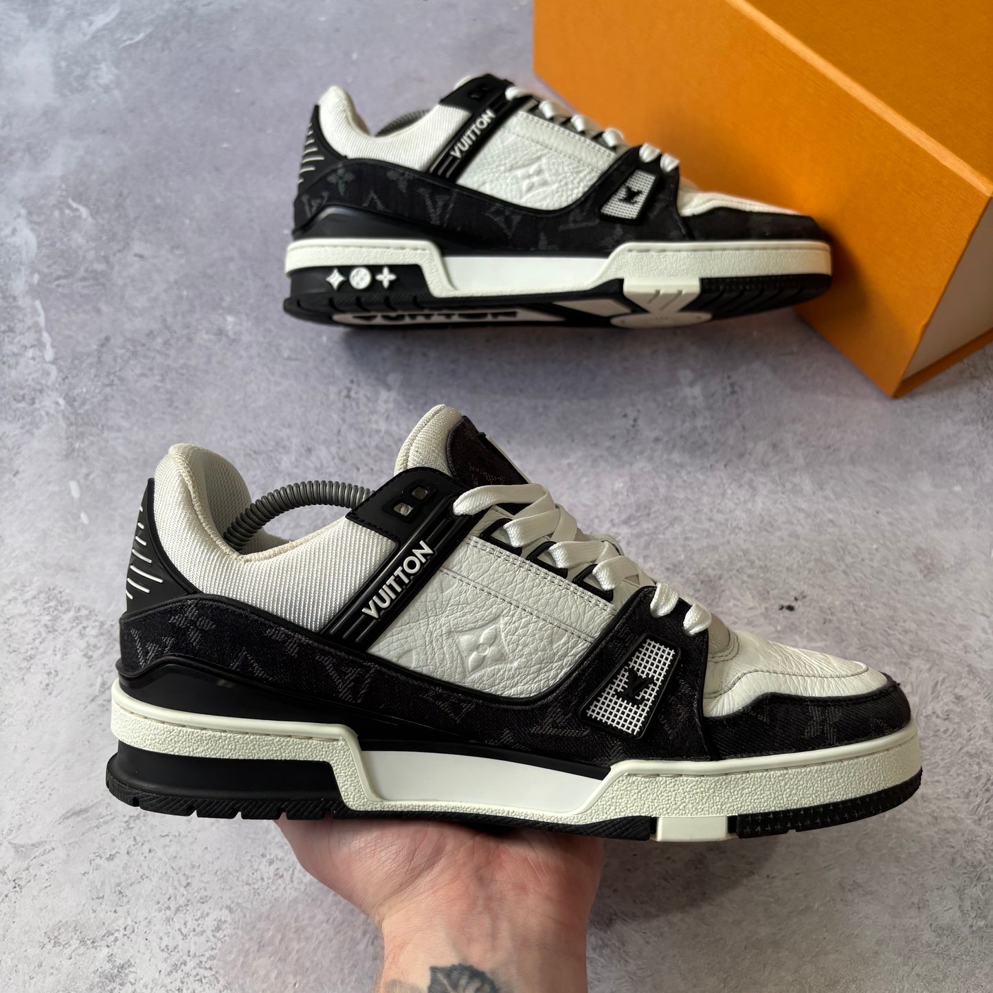 Louis Vuitton Denim Trainers - Fits UK 8