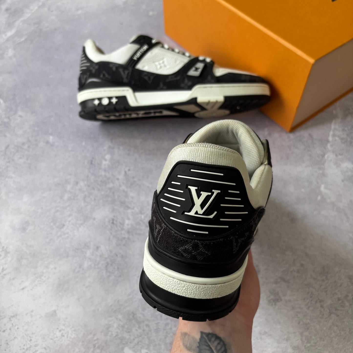 Louis Vuitton Denim Trainers - Fits UK 10.5