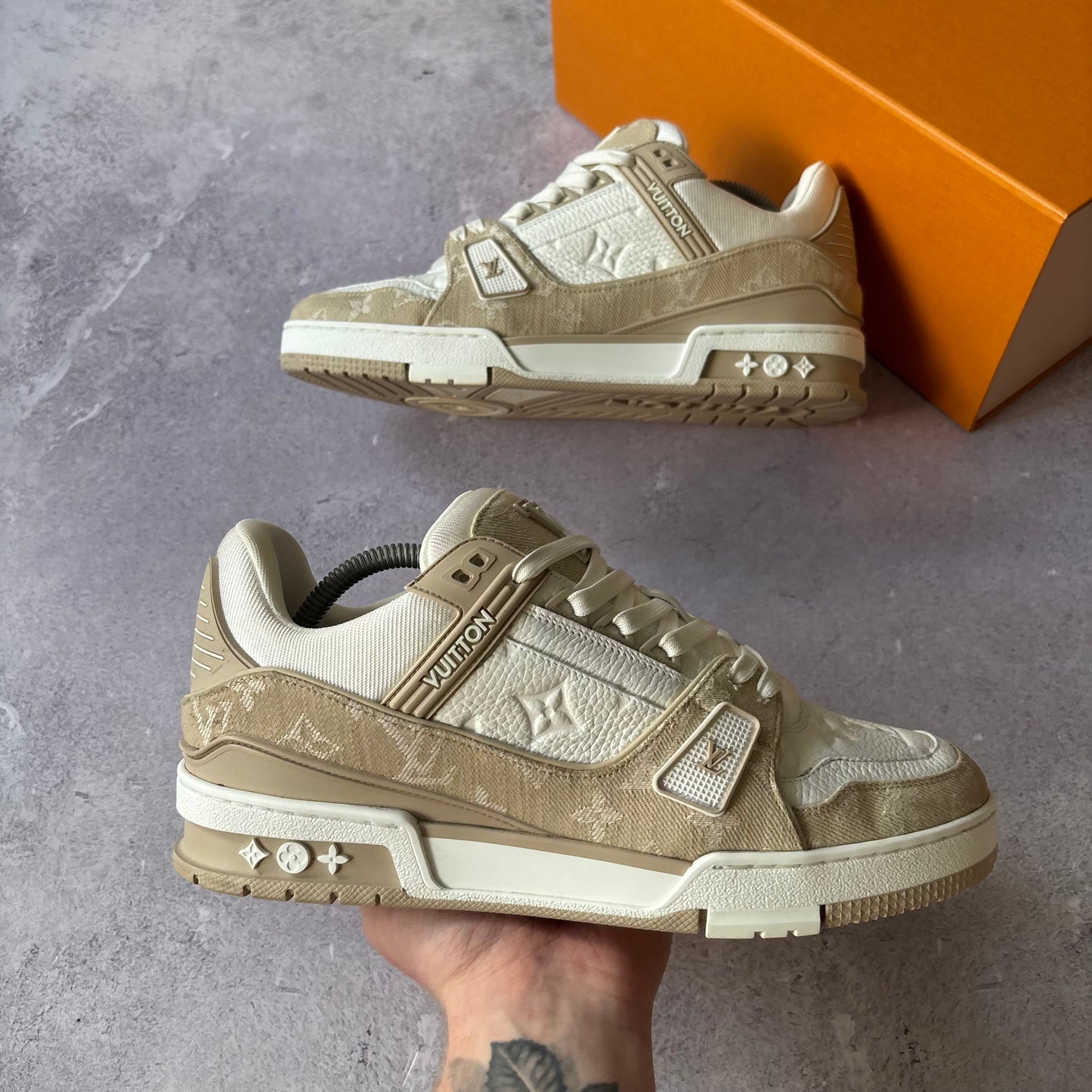 Louis Vuitton Denim Trainers - Fits UK 8.5