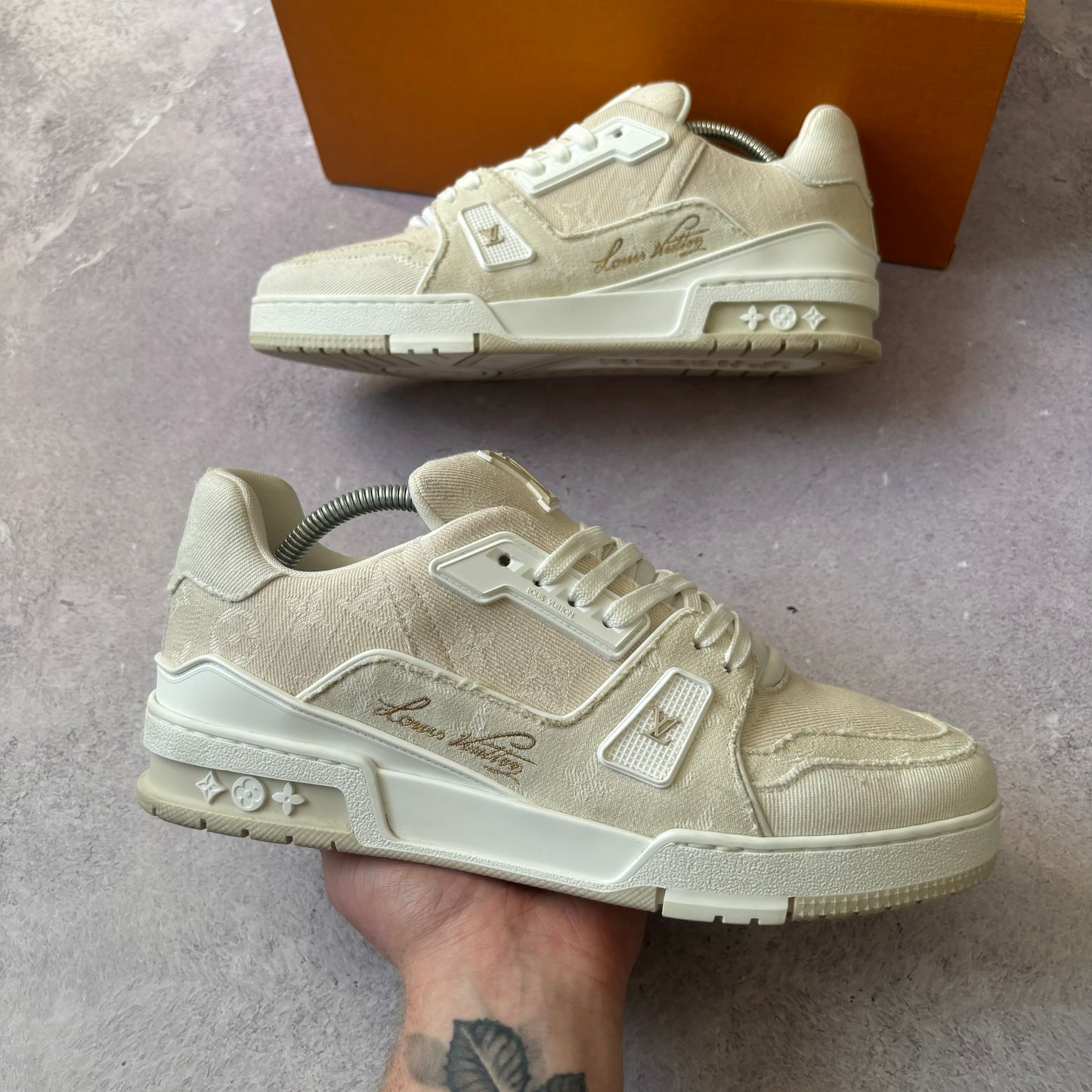 Louis Vuitton Denim Trainers - Fits UK 8.5