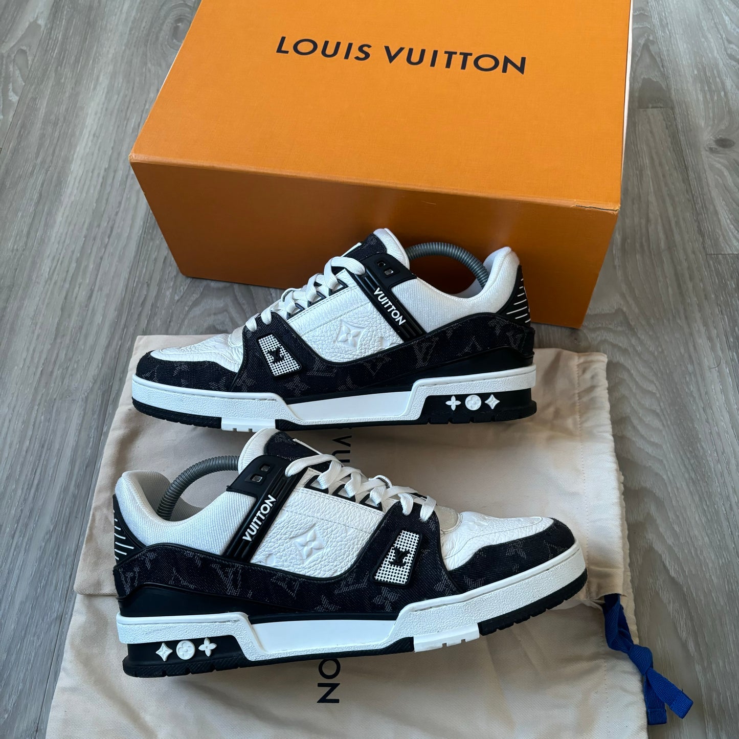 Louis Vuitton Denim Trainers UK 9