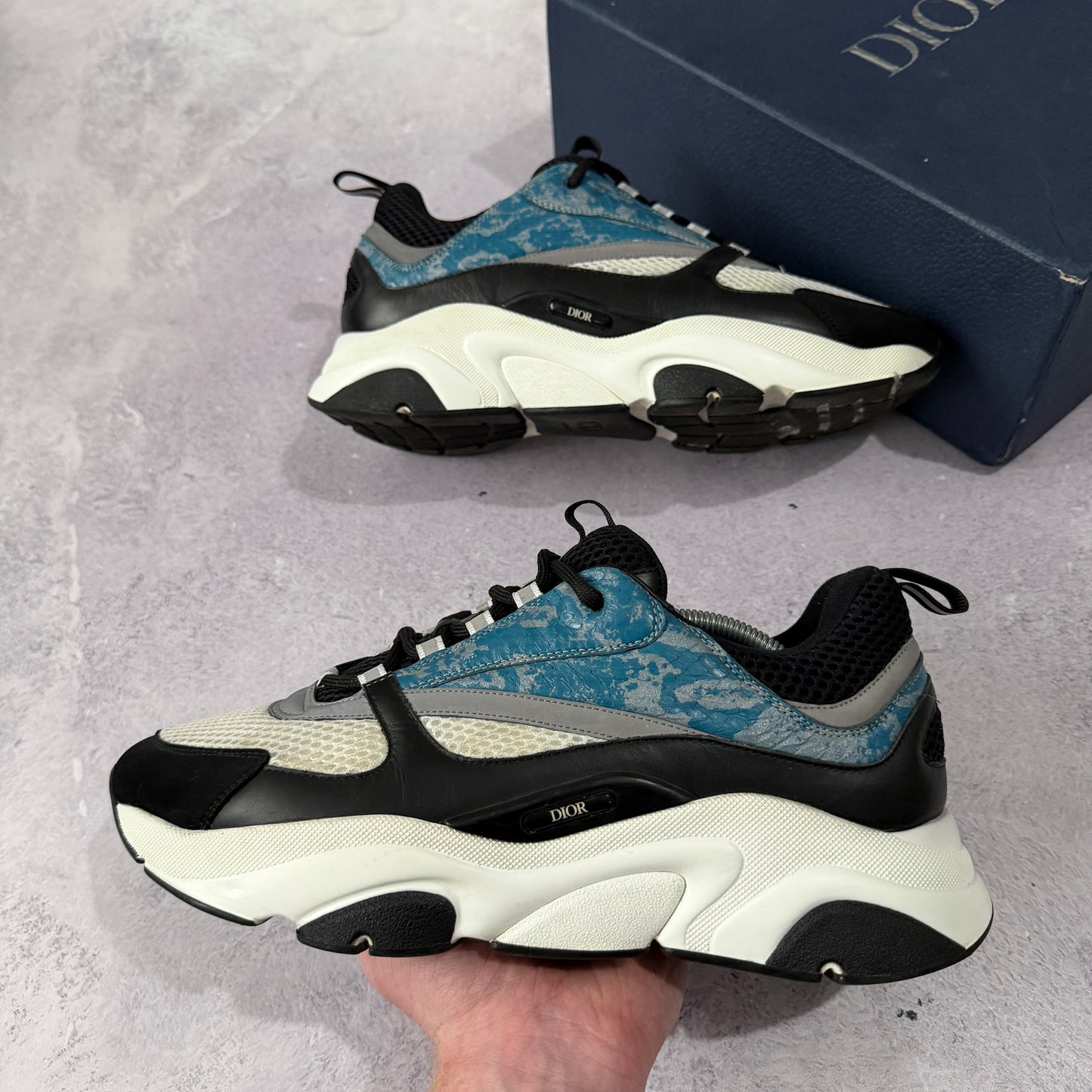 Dior B22 Python Trainers - UK 10