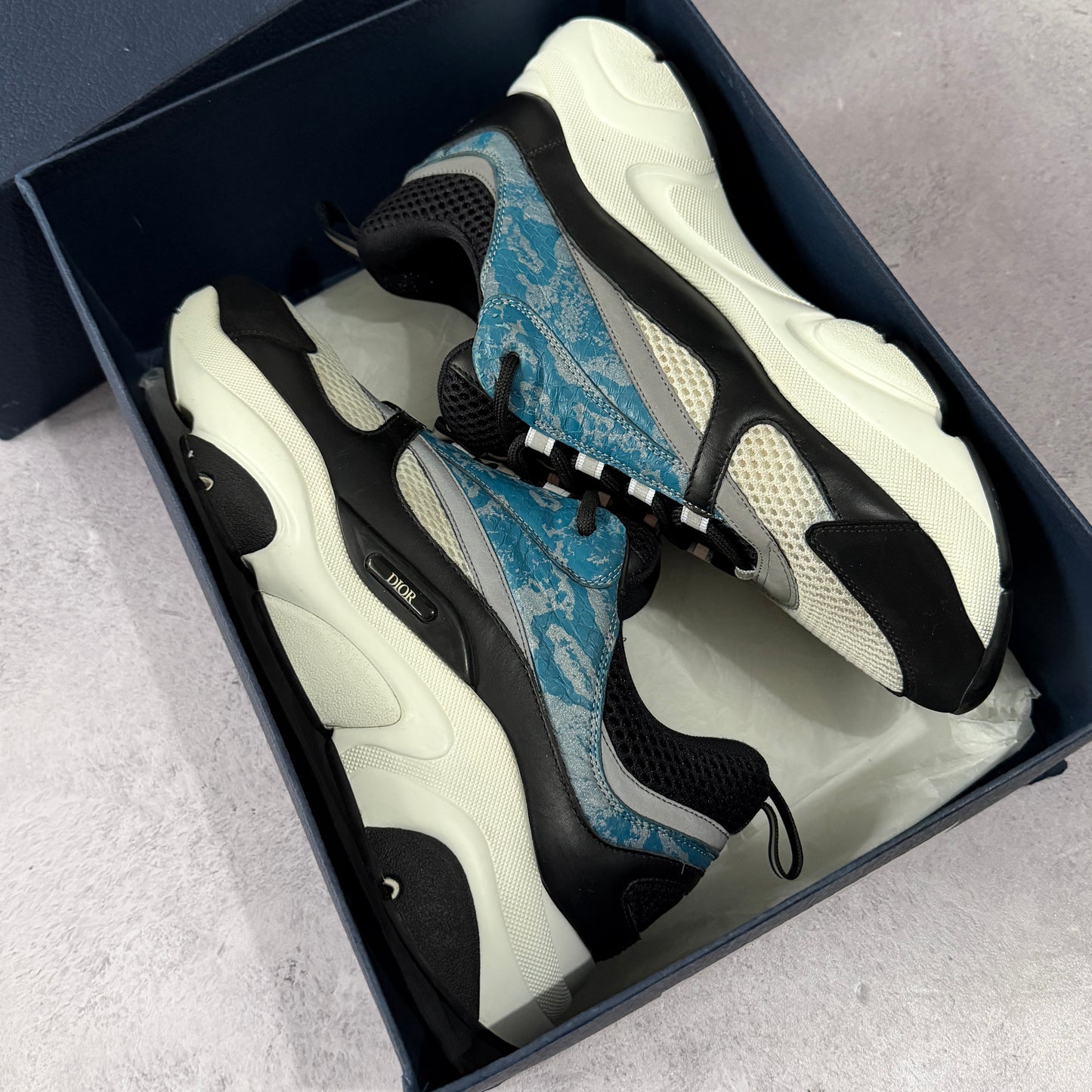 Dior B22 Python Trainers - UK 10